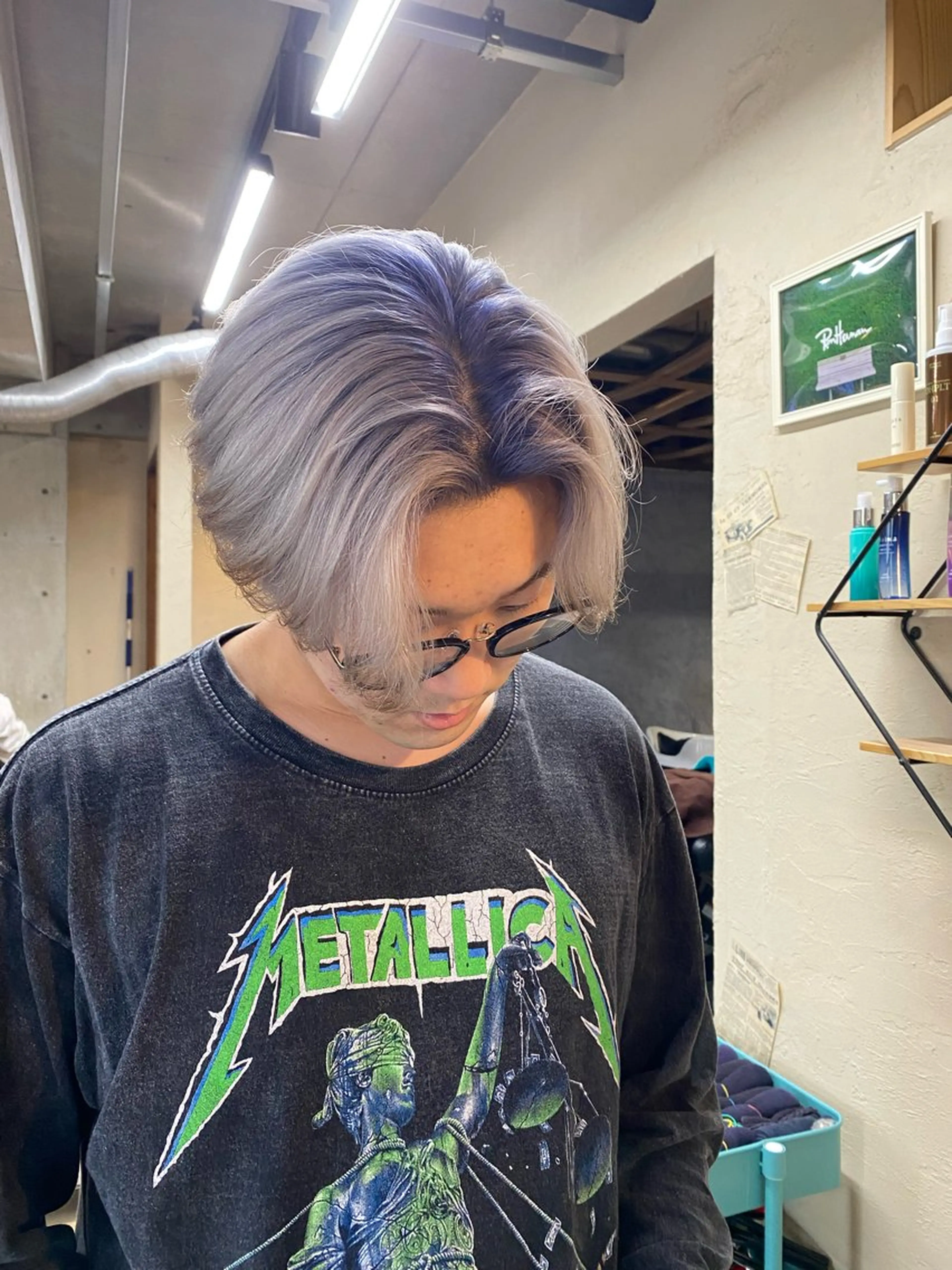 カラー メンズ メンズブリーチ ブリーチ ケアブリーチ ヘアカラー トリートメント SUONO所属・ブリーチムラ修正 /ハイトーン/青砥大のヘアスタイル