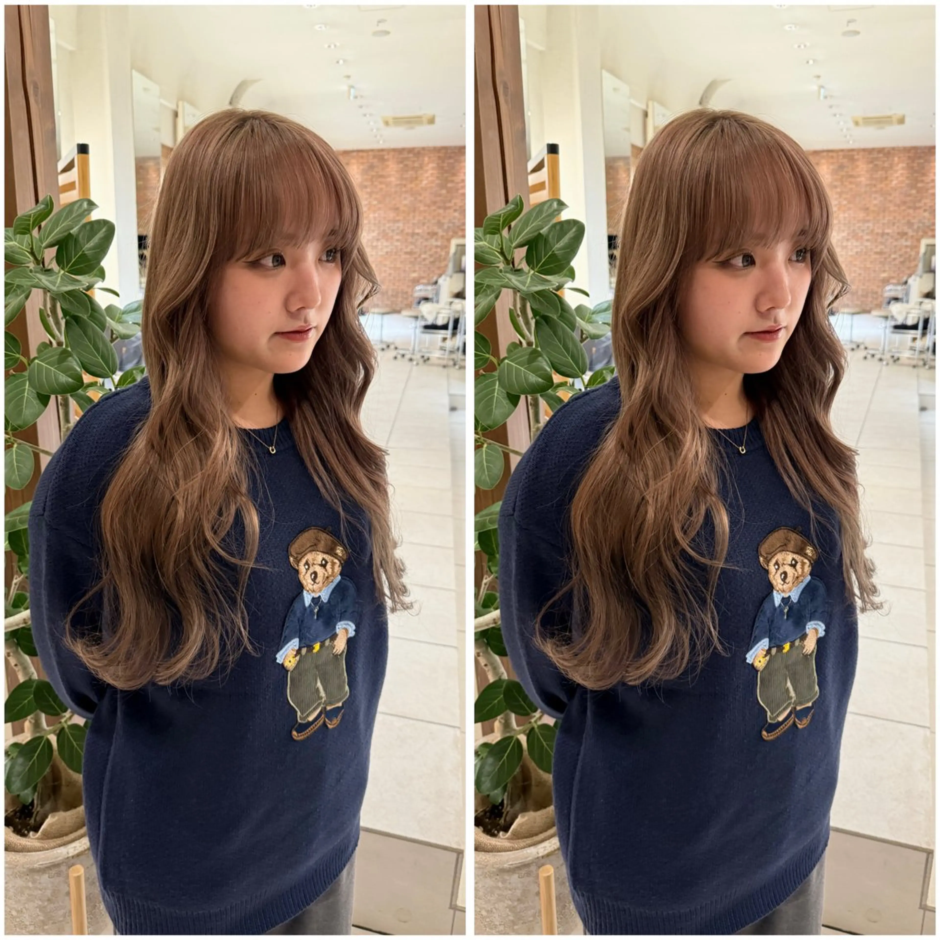 ロング ヘアカラー 中村未夢🤍ブリーチ なしダブルカラー🤍のヘアスタイル