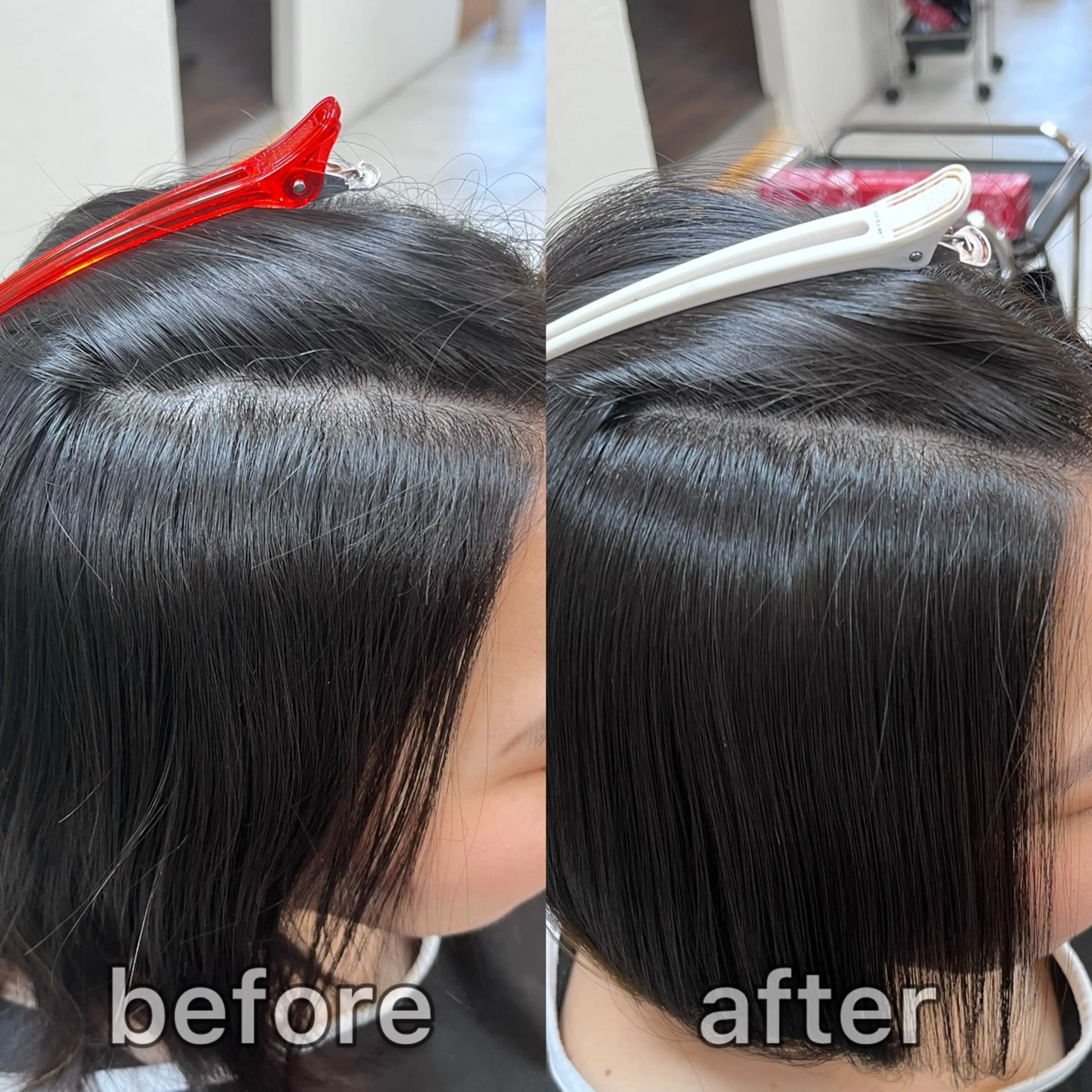 ミディアム パーマ 縮毛矯正 縮毛矯正 トリートメント KIZU 髪質改善 オカルト怪談のヘアスタイル