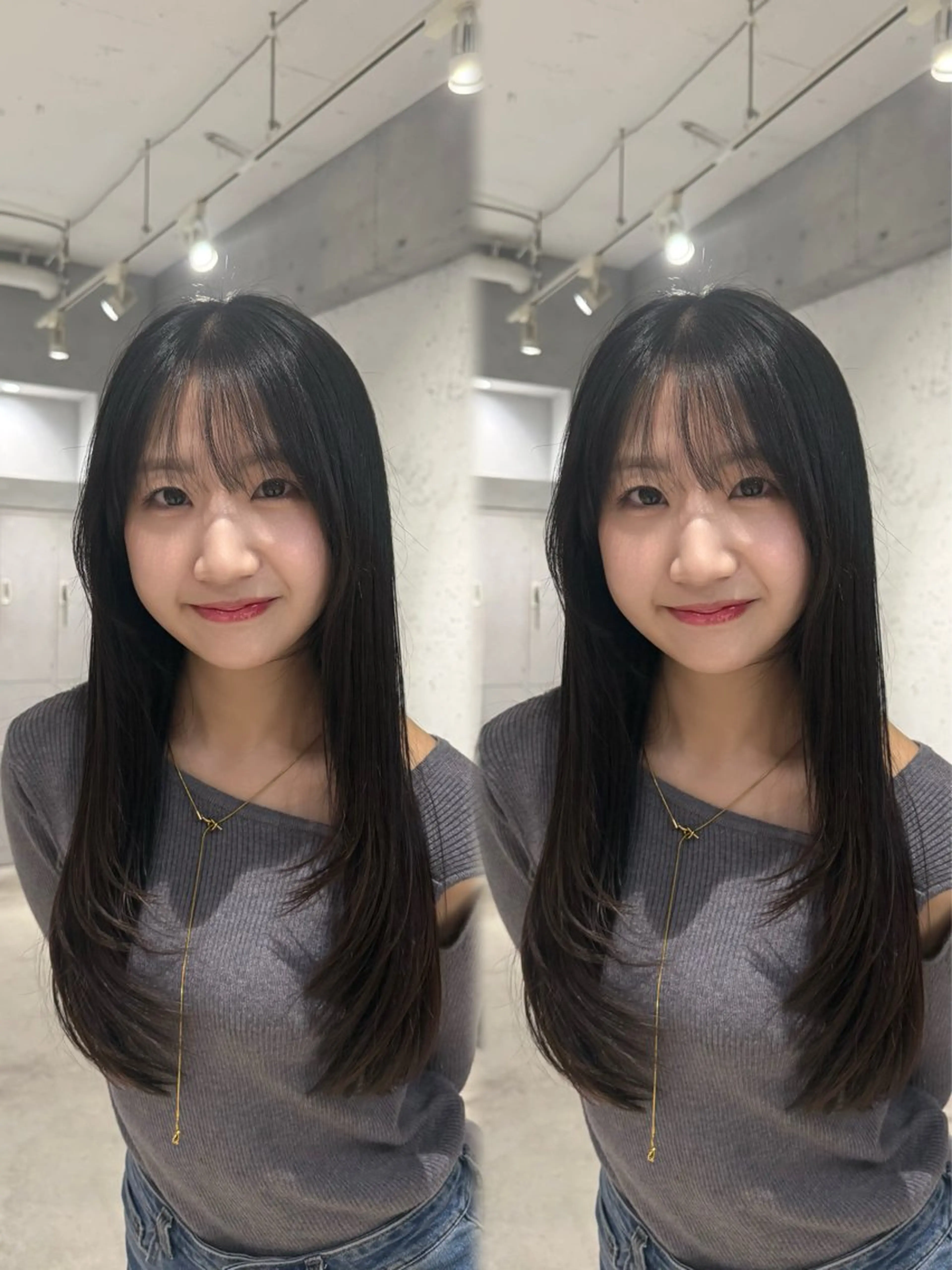 ロング レイヤーカット トリートメント あんな🦋レイヤー カット/透明感カラーのヘアスタイル