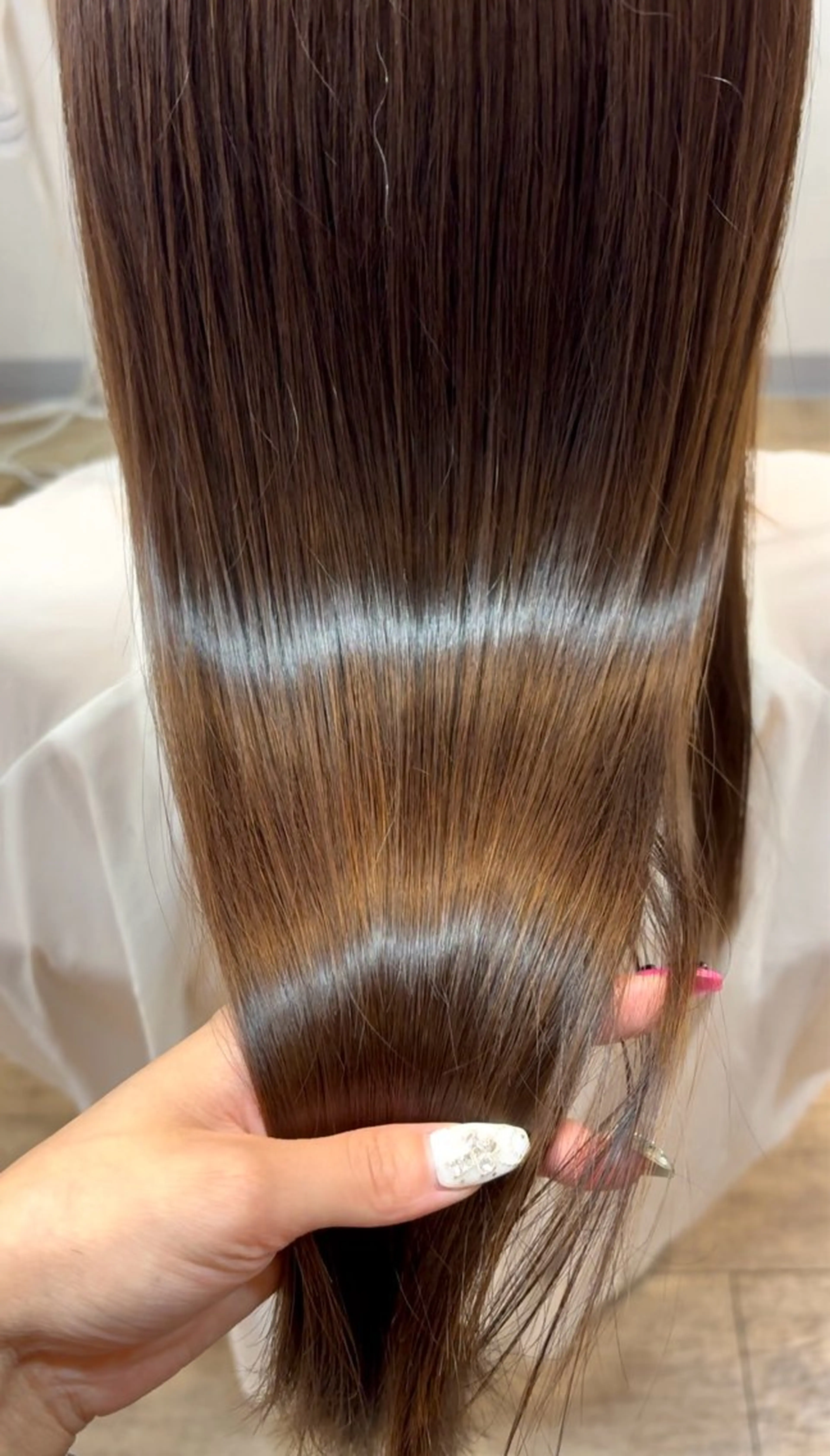 ロング トリートメント 🩶透明感カラー/ 縮毛矯正LUNA🩶のヘアスタイル