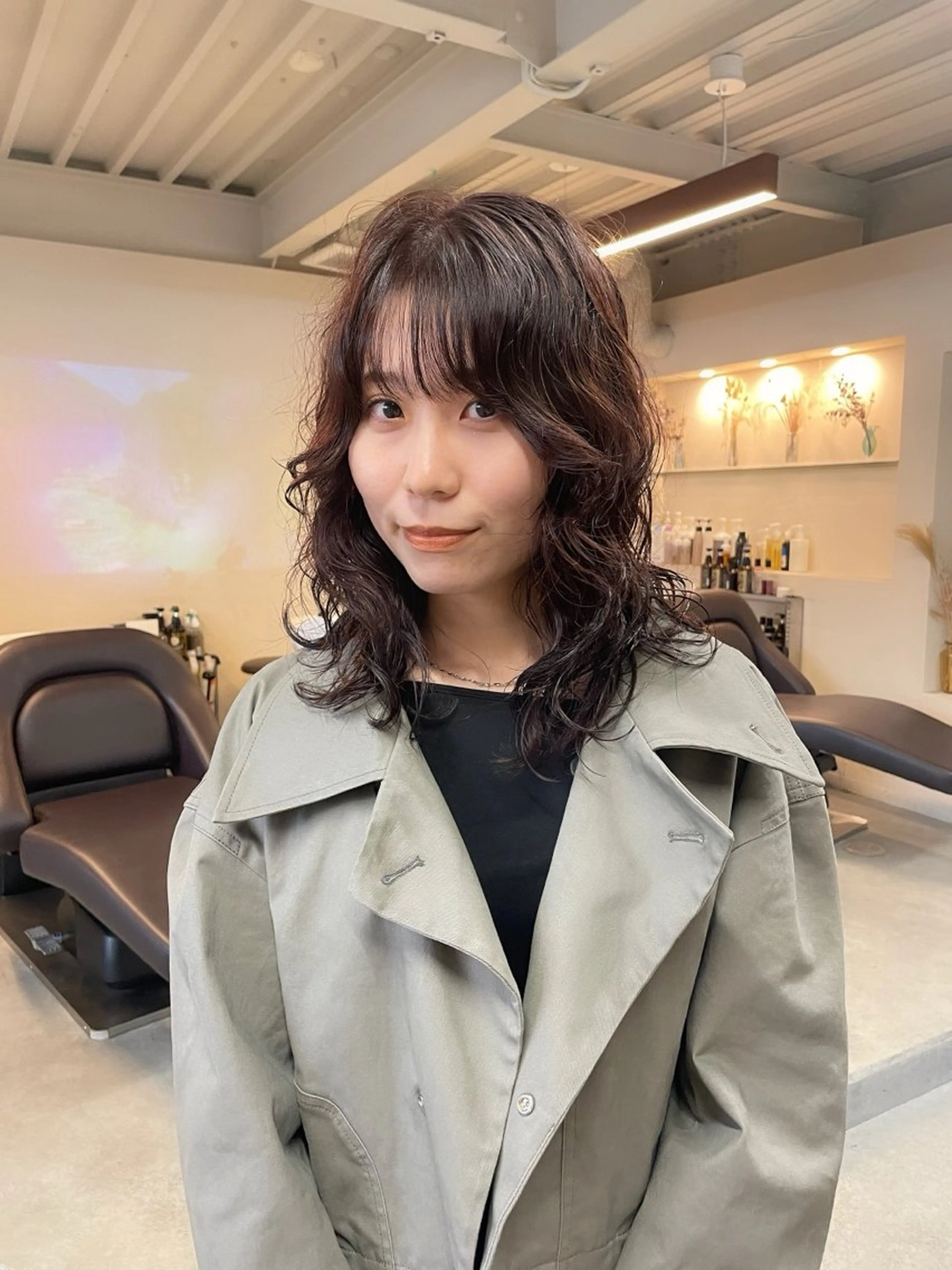 セミロング カラー パーマ セミロングパーマ 韓国風ヘア カット ヘアカラー パーマ トリートメント ヘアセット Masena所属・💎韓国風レイヤー /ボブ💎Namiのヘアスタイル