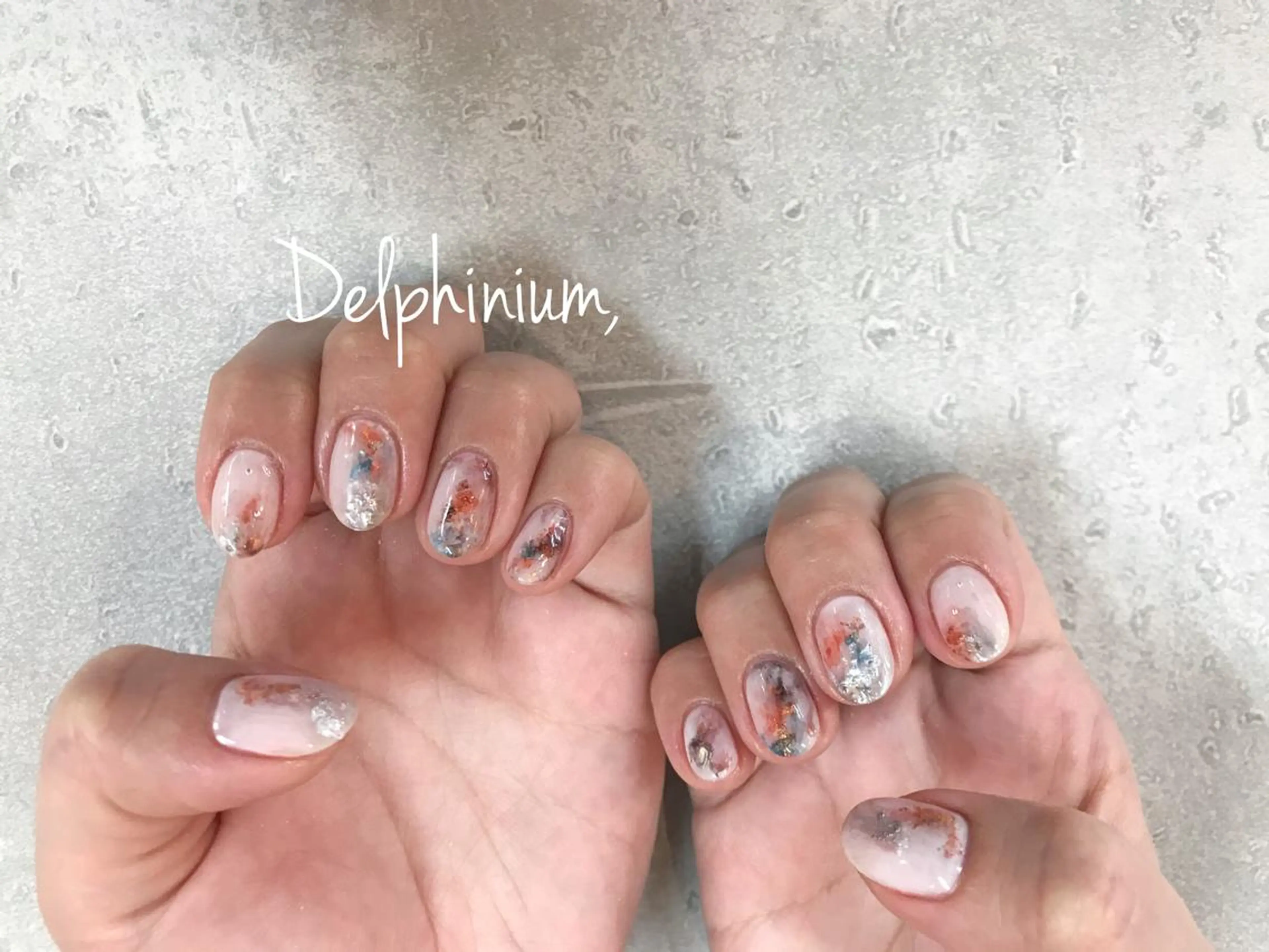 ネイル アートネイル ミラーネイル 持ち込み ニュアンスネイル ストーンネイル 岡本 友恵のネイルデザイン