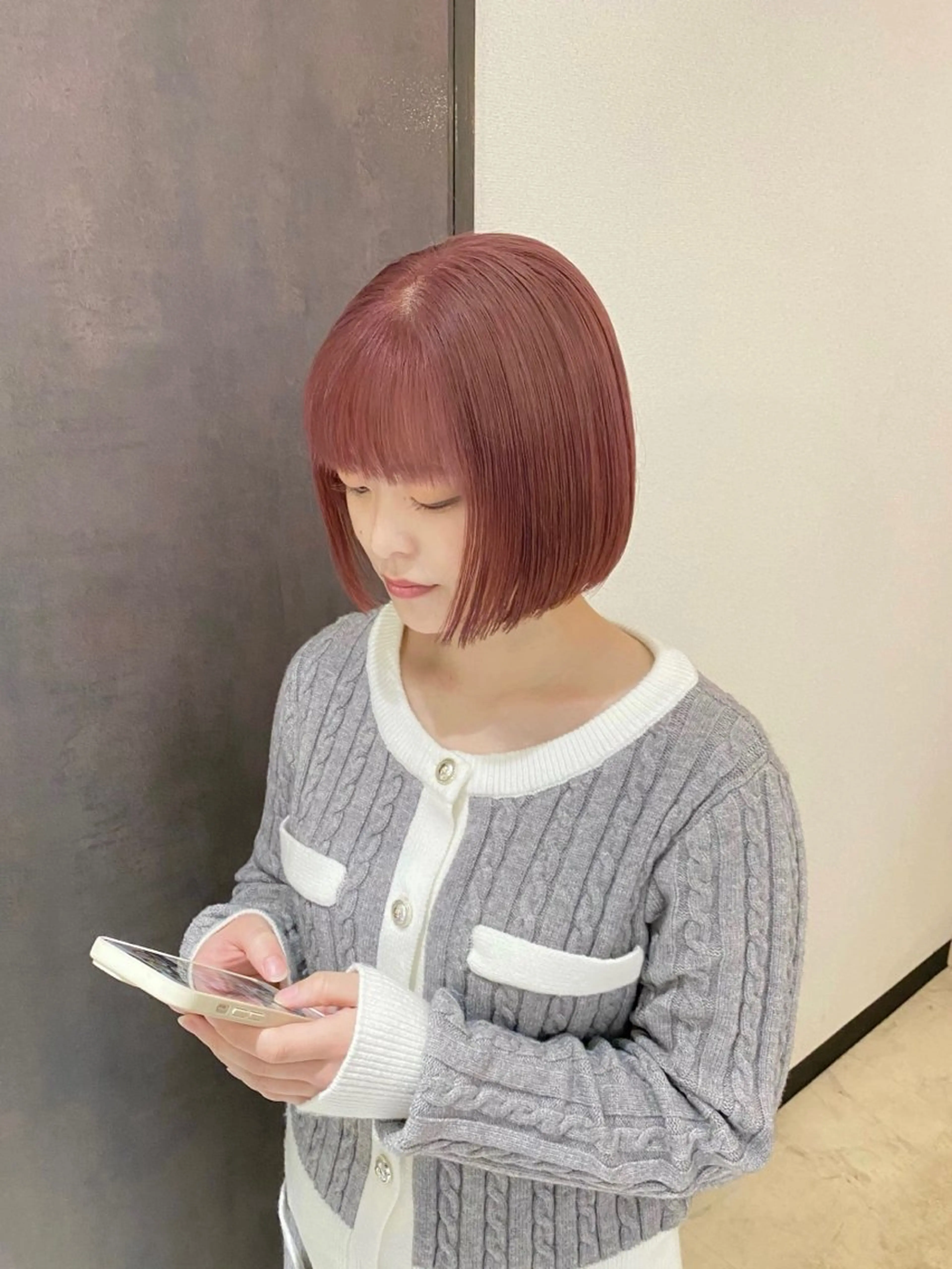 カラー ベージュカラー ピンクカラー ピンクベージュ MATTY azusaのヘアスタイル