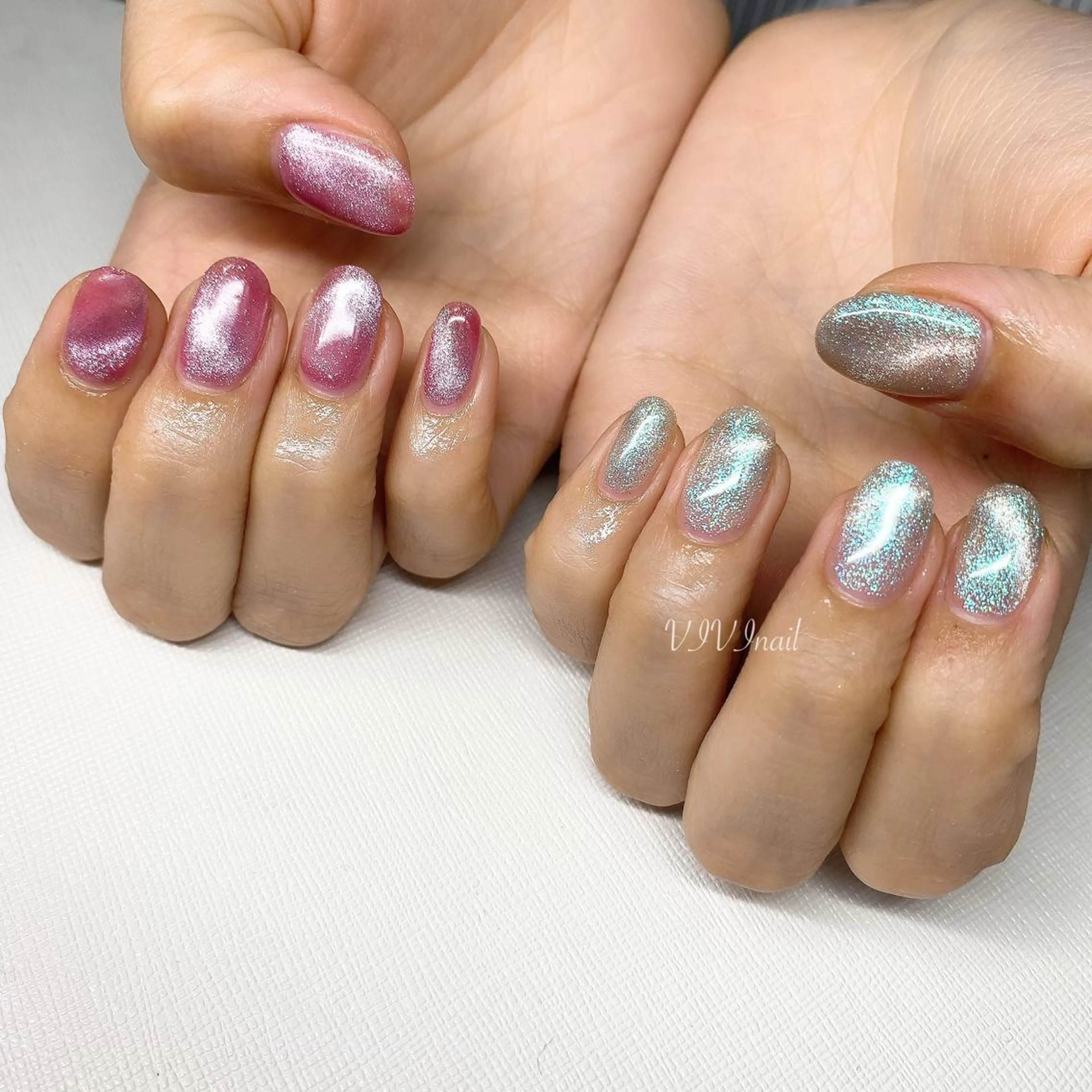 ネイル マグネットネイル ハンドネイル vivi nailのネイルデザイン