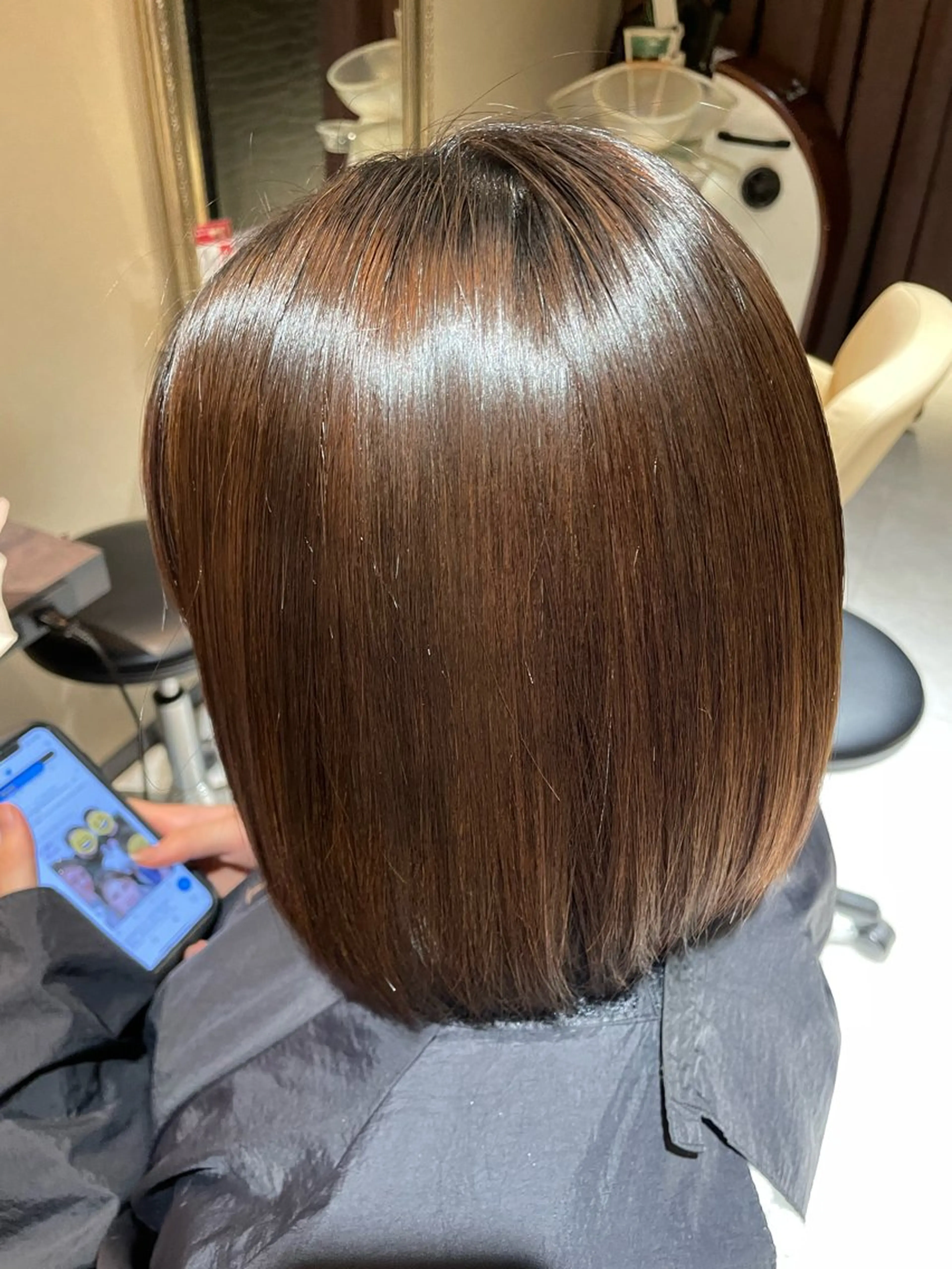 ショート ボブ くせ毛 縮毛矯正 BOTANICAL所属・BOTANICAL Aoiのヘアスタイル