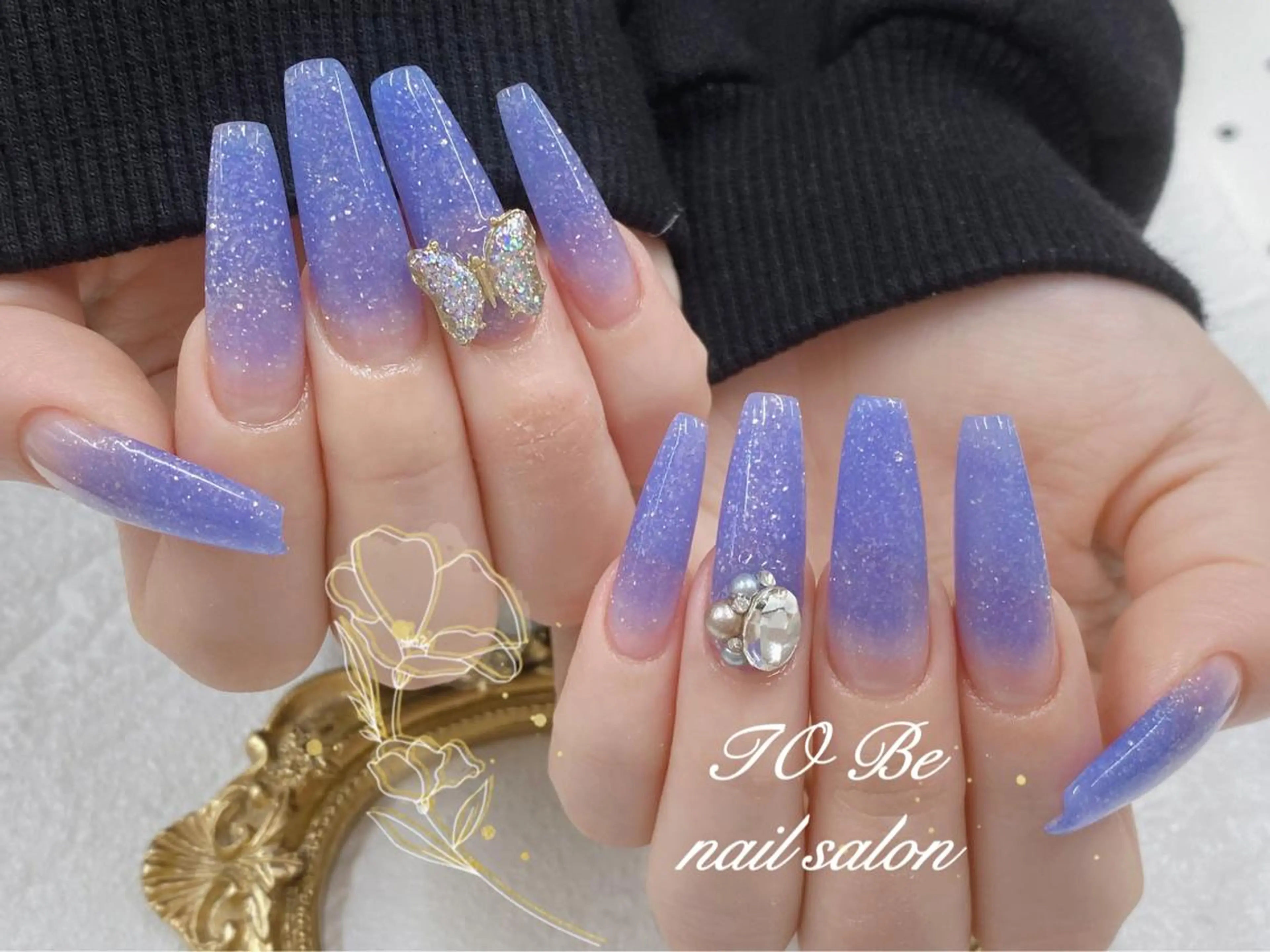 ロング ネイル ハンドネイル ハンドケア Nail Salon To Beのネイルデザイン