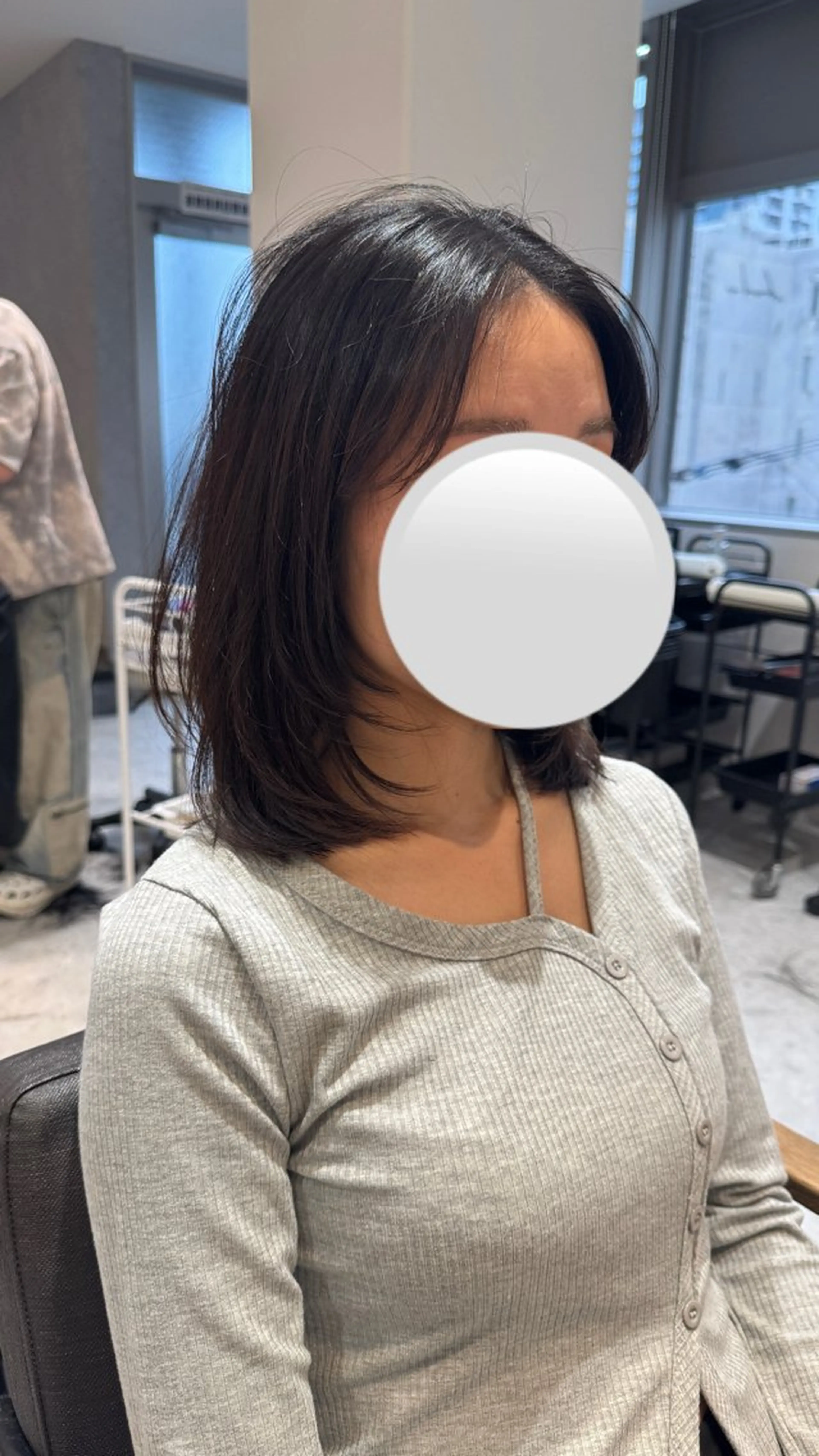 セミロング レイヤーカット ブリーチなしWカラー ヘアセット🎀はるかのヘアスタイル