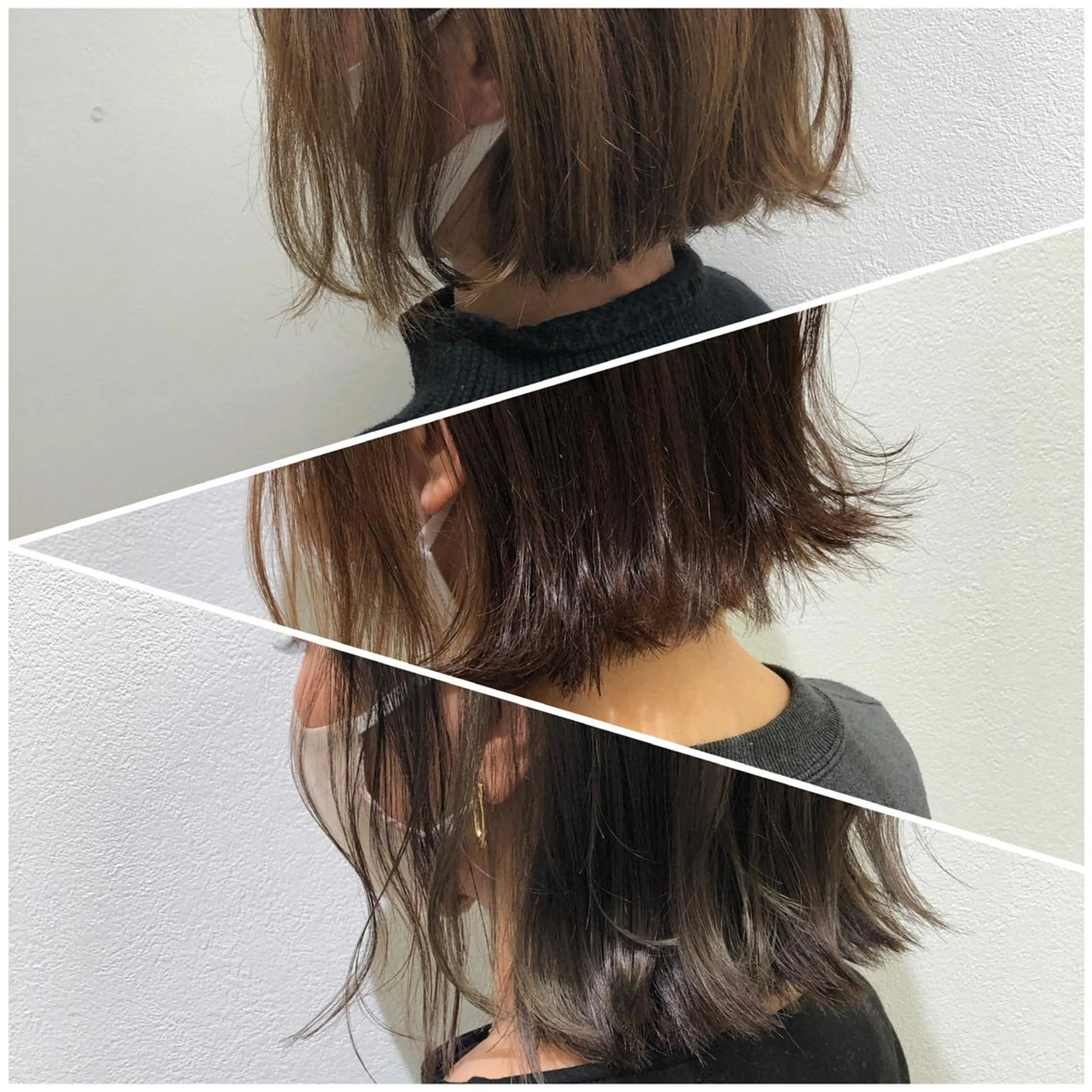 ミディアム 外ハネヘア カット 四ッ家 裕【店長】のヘアスタイル