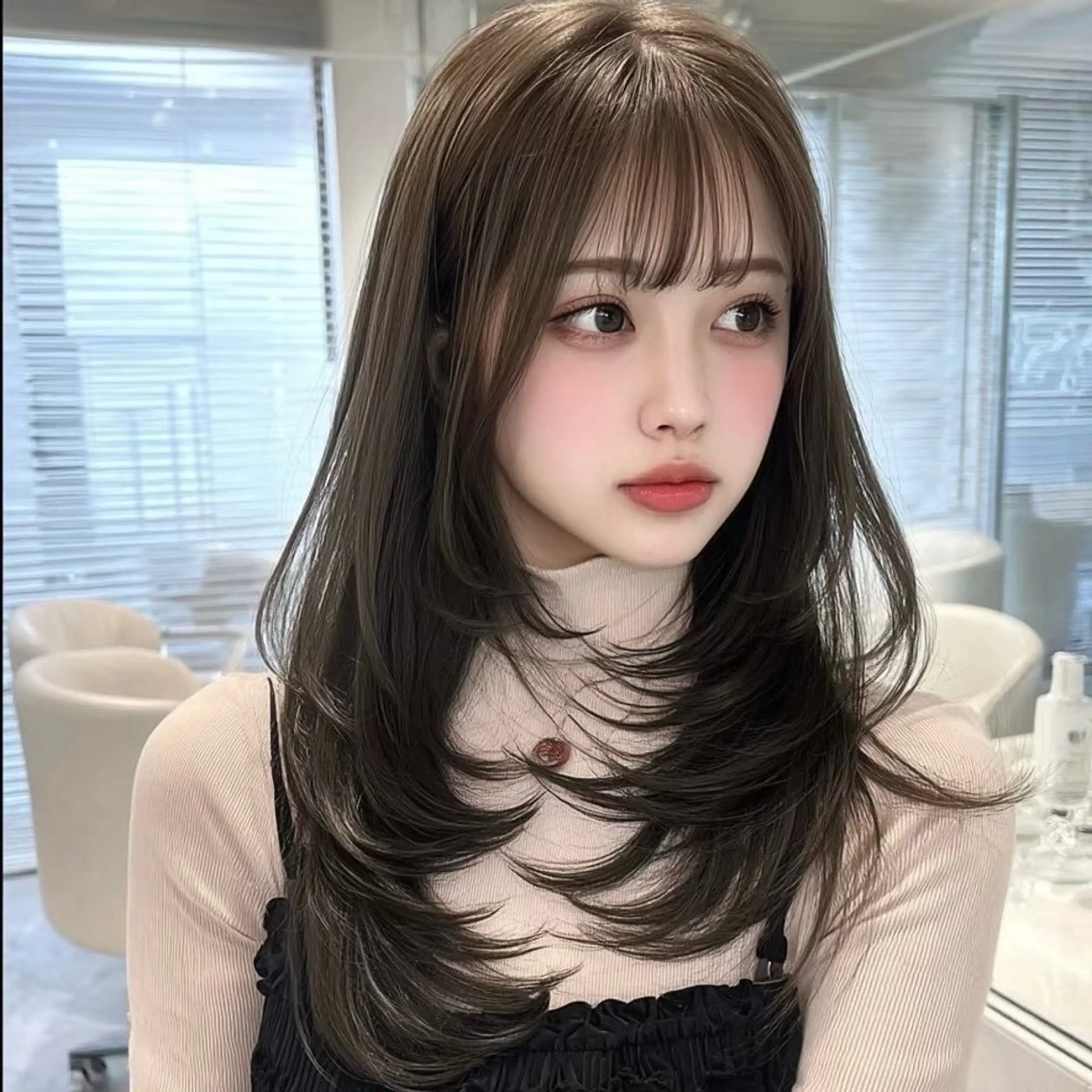 ロング 髪質改善 韓国風ヘア トリートメント hina/艶カラー/ 縮毛矯正/梅田のヘアスタイル