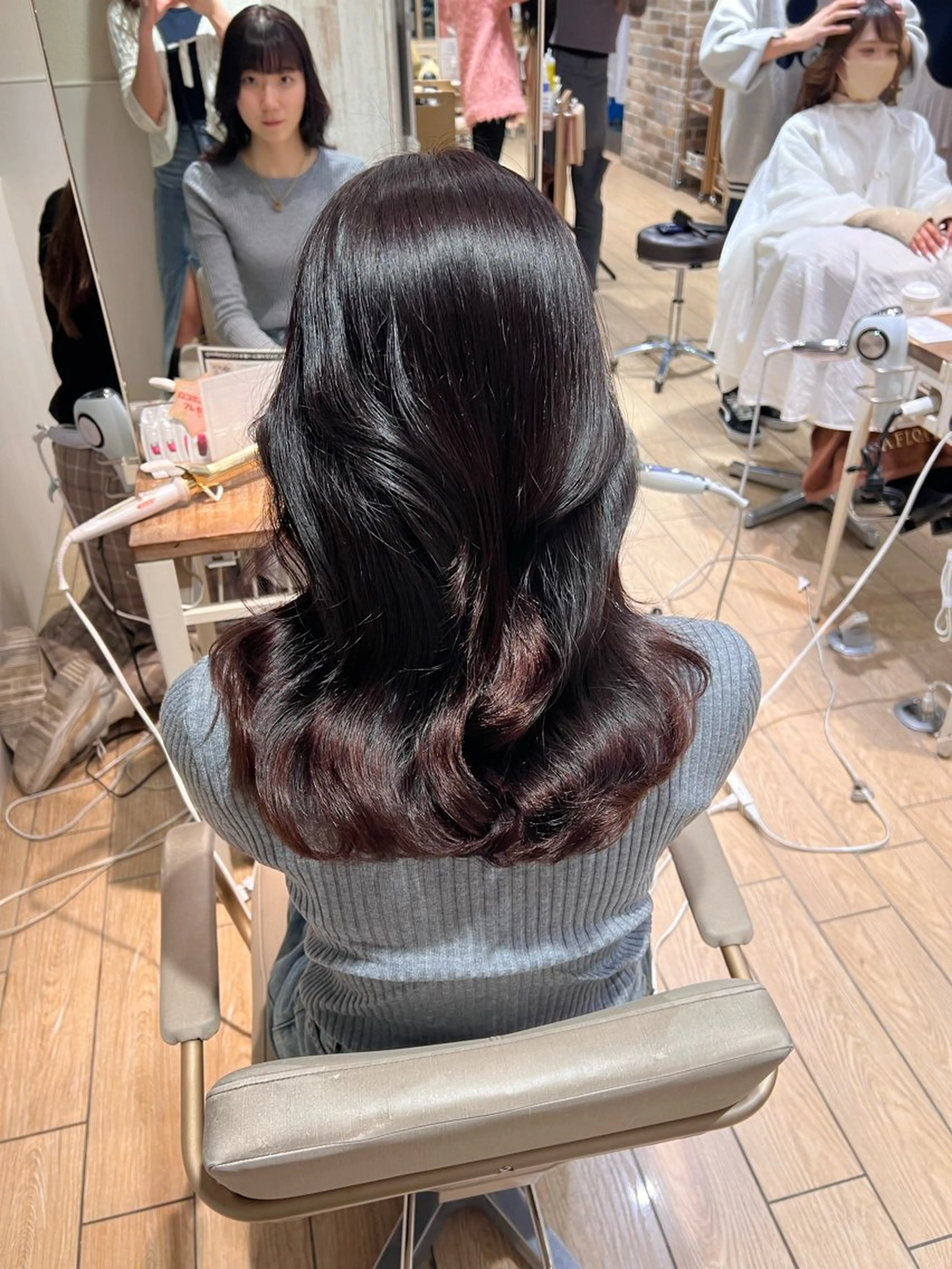 ミディアム カラー レッドカラー 韓国風ヘア レイヤーカット✂️/ 表参道/Amiのヘアスタイル