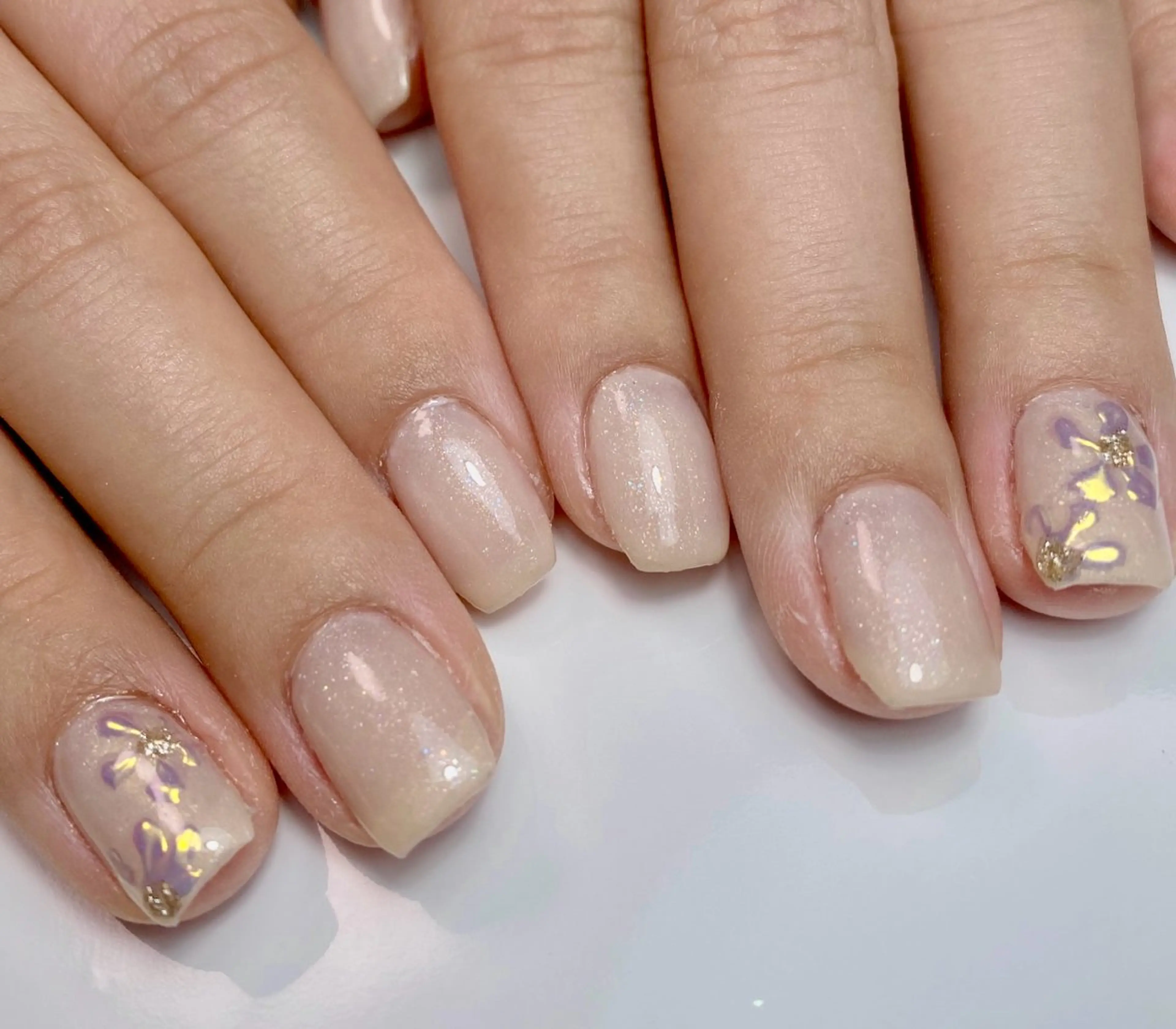 ネイル オーロラネイル ニュアンスネイル Nail Salon K 🧸美爪育成のネイルデザイン