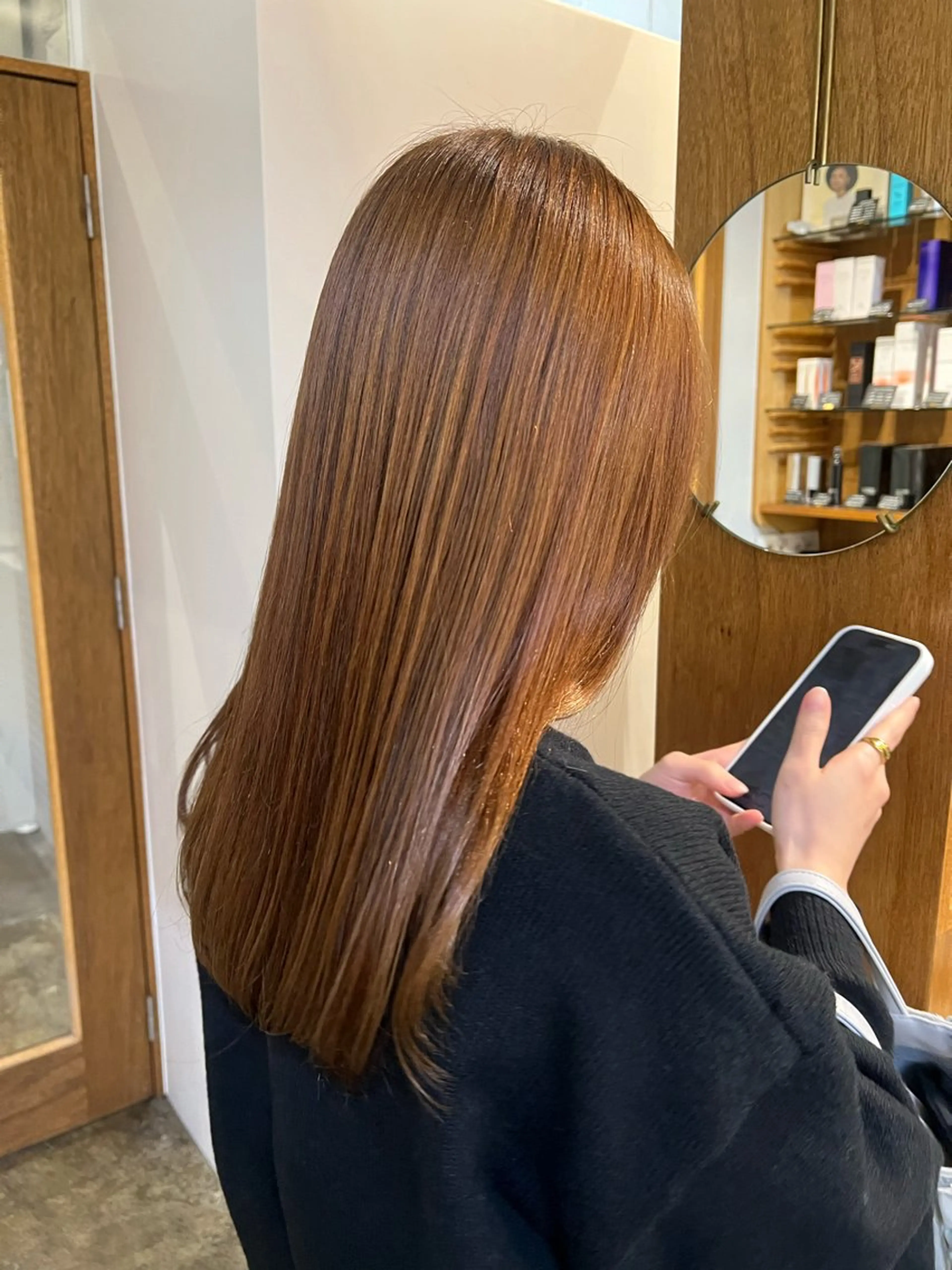 セミロング 縮毛矯正 鈴木 三保のヘアスタイル