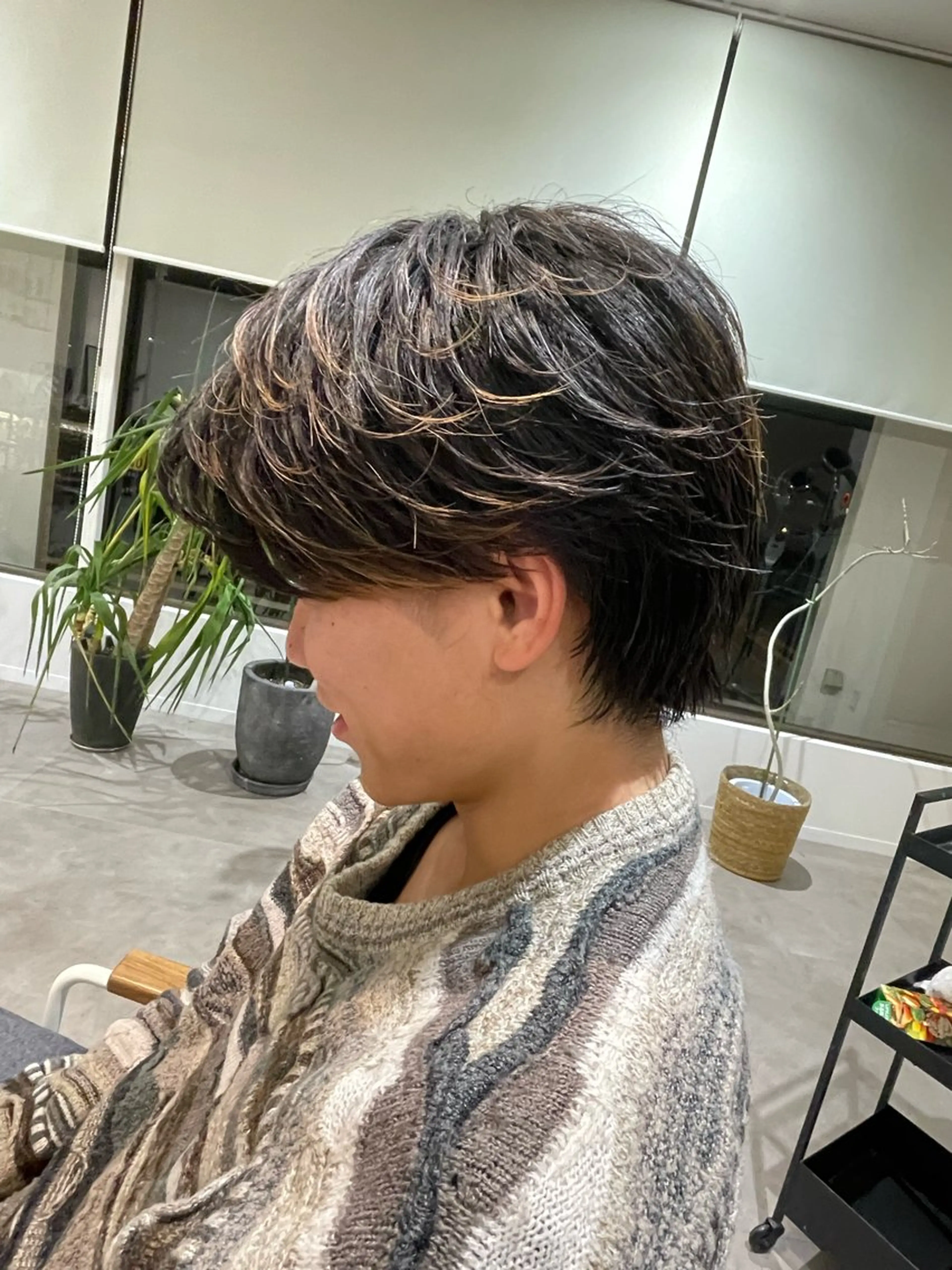 パーマ メンズ 樋口 令惟のヘアスタイル