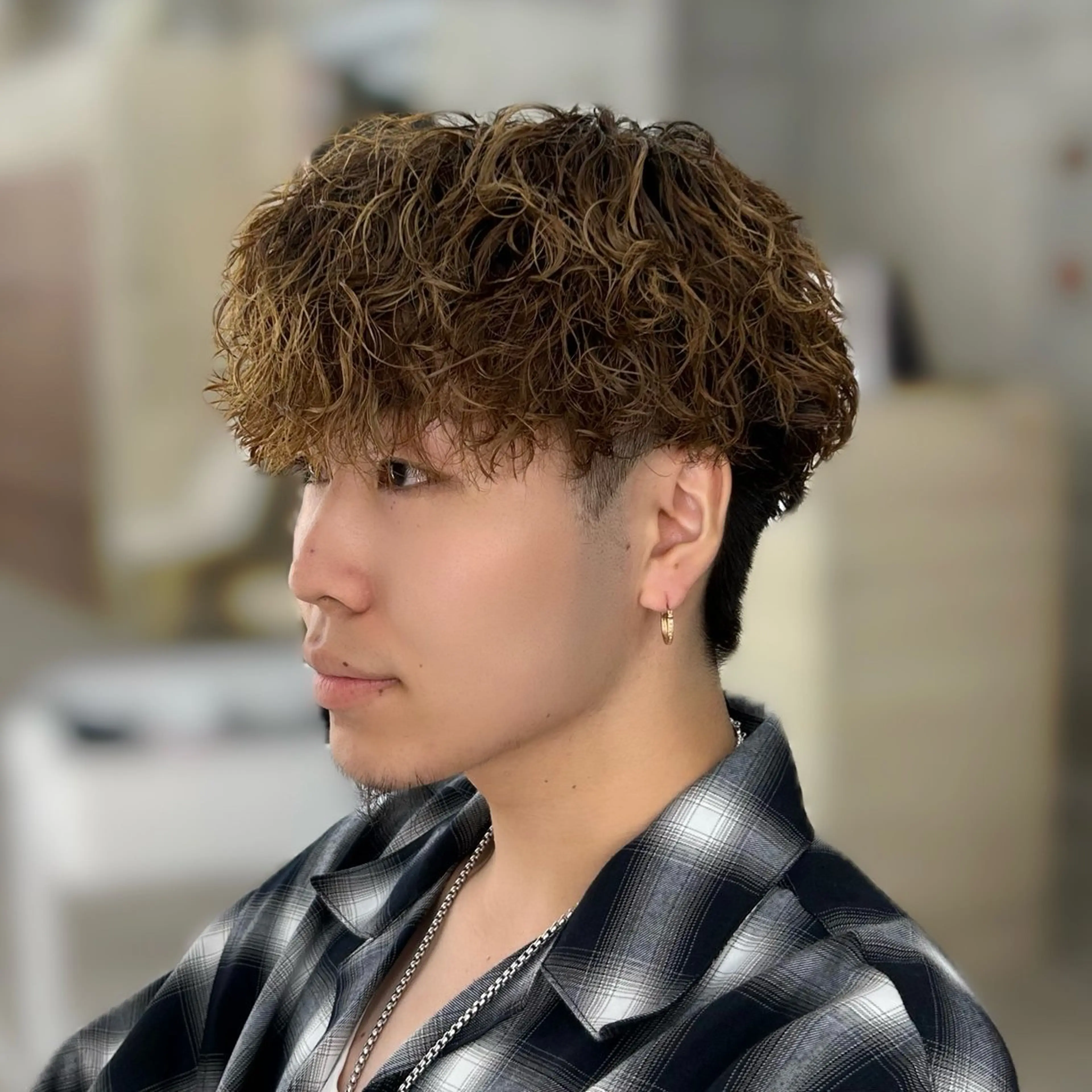 メンズ カット パーマ トリートメント 池袋/韓国メンズヘア ❤️💙軸丸みうのヘアスタイル