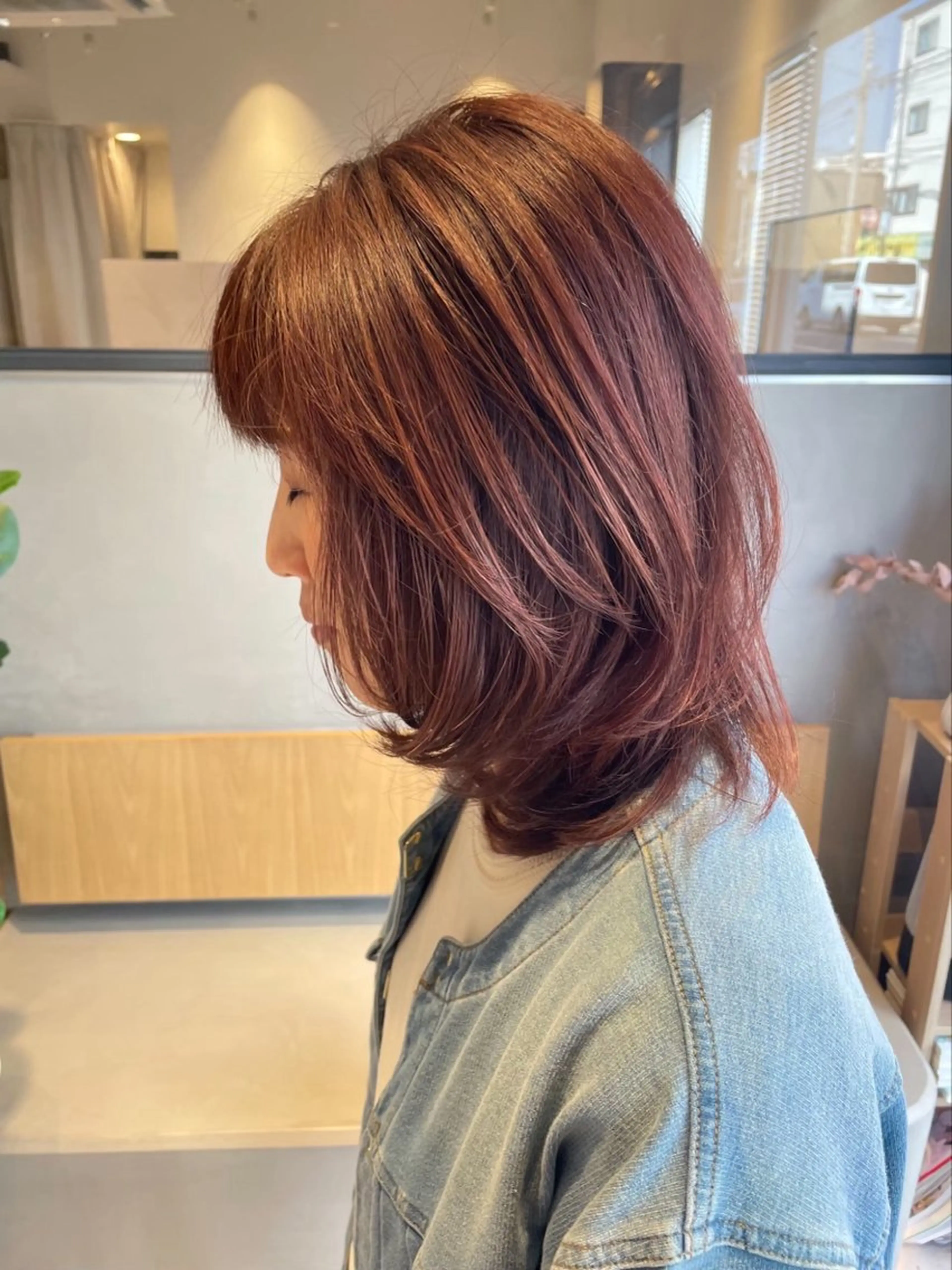 ミディアム カラー カット ヘアカラー トリートメント ✨艶髪職人艶カラー✨ 中本輝人のヘアスタイル