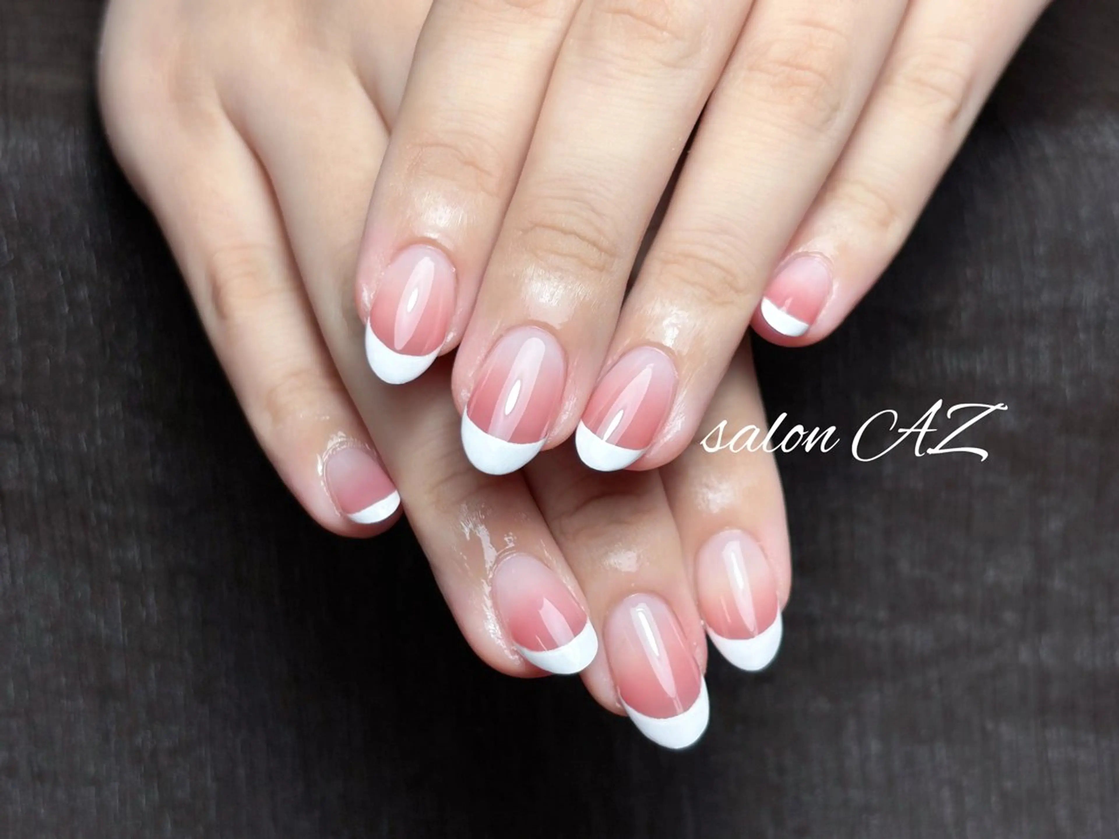 ネイル 長さ出し フットネイル フレンチネイル ジェルネイル マグネットネイル salon AZのネイルデザイン