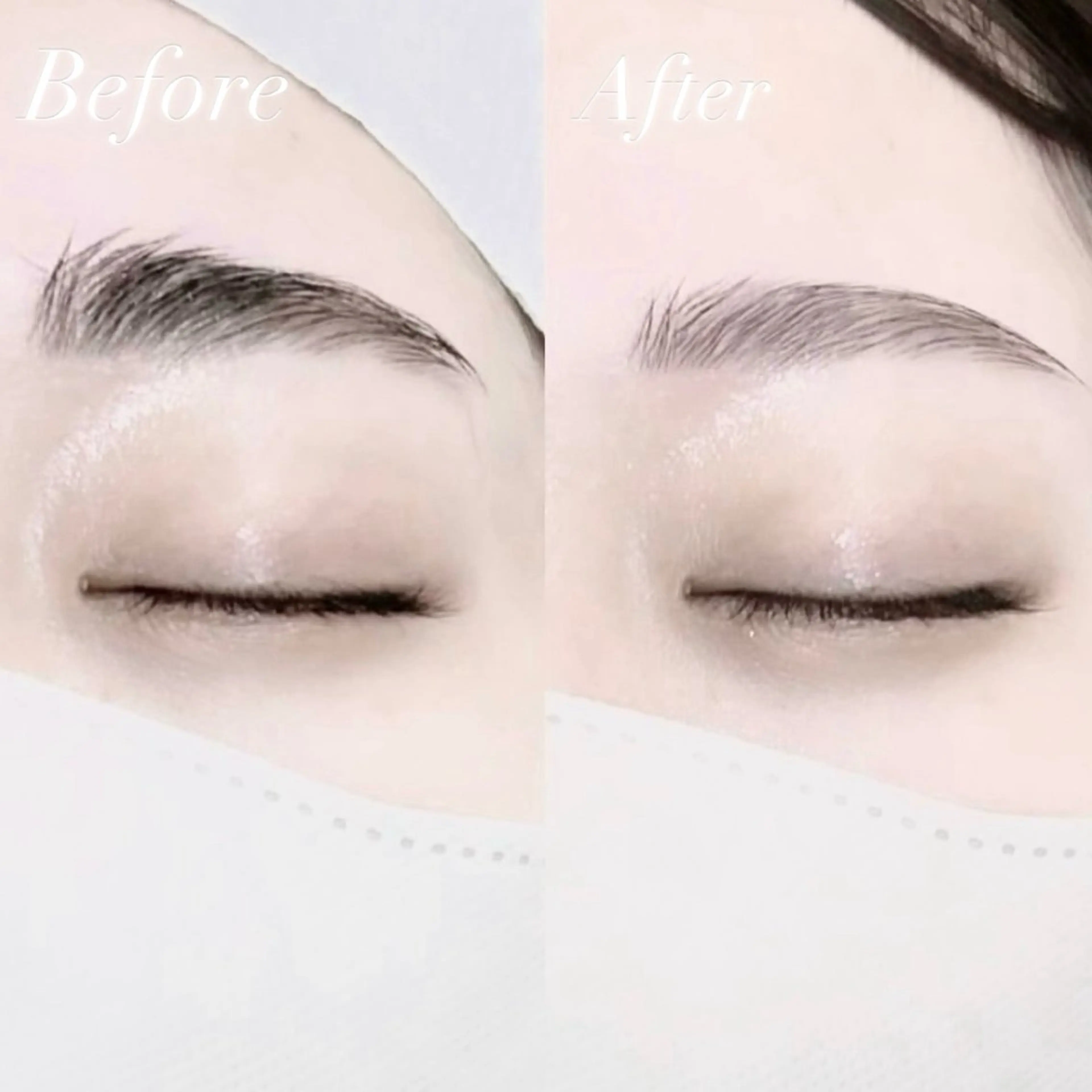 《ナチュラル透明感爆誕🪼✨》美眉アイブロウWAX＋間引き（毛量調整）の写真