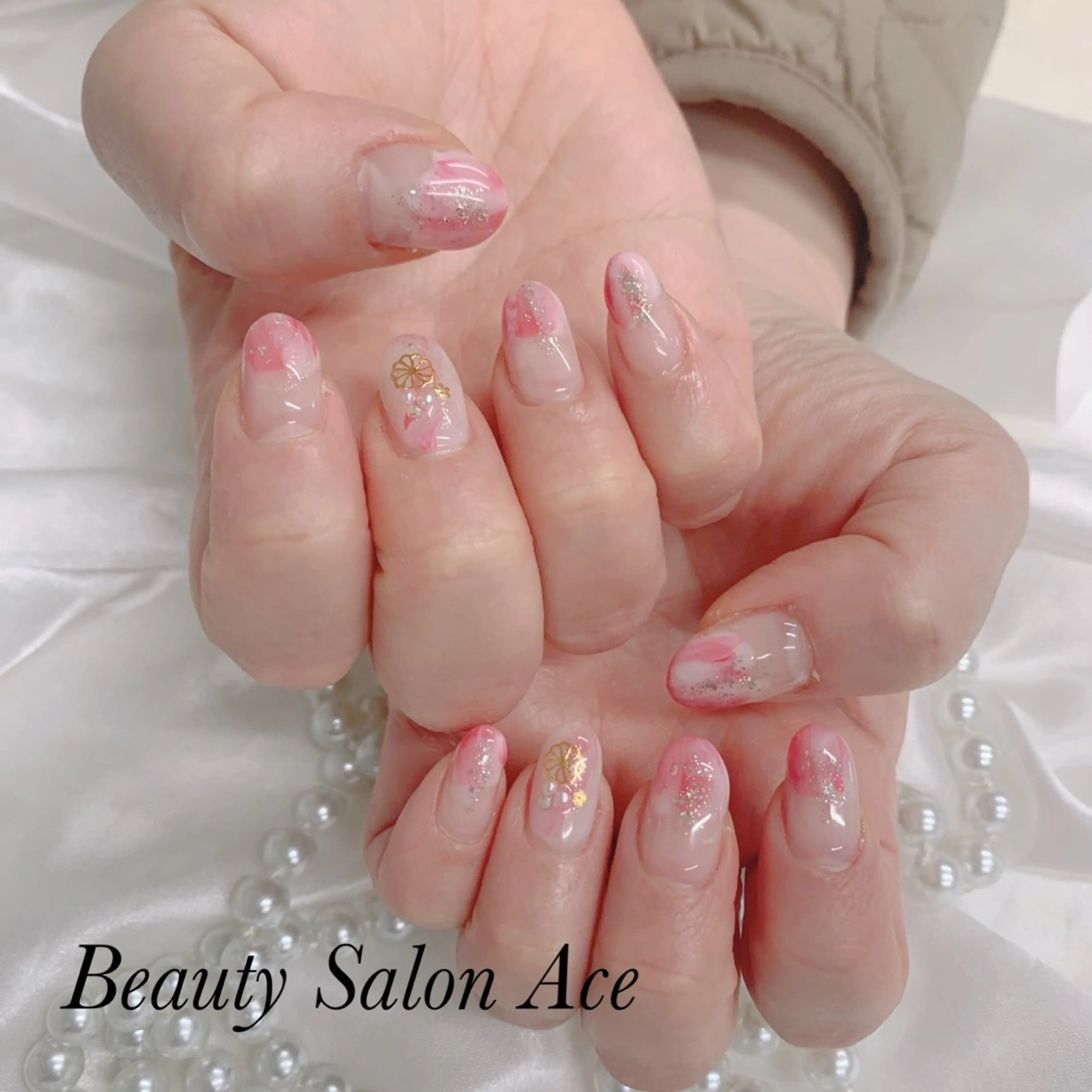 ネイル ハンドネイル ハンドケア Beauty Salon Ace（ネイルサロン　エース）所属・池袋フィルイン Ace♡長さだしのネイルデザイン