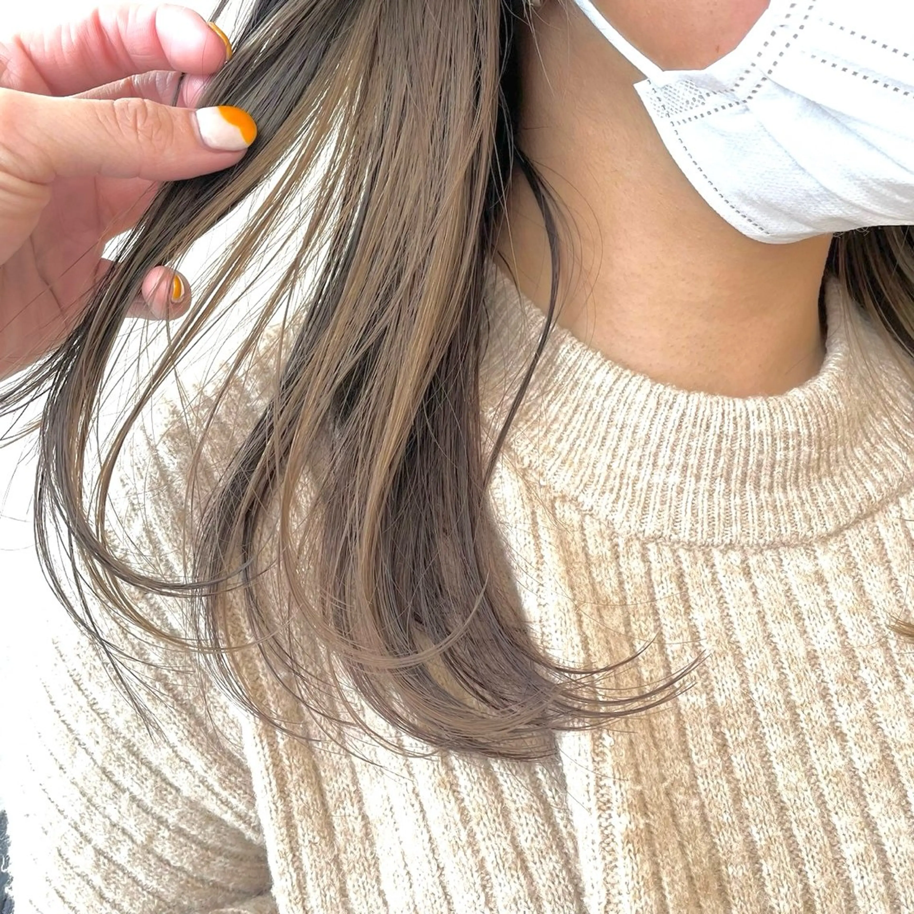 セミロング カラー パーマ 🌈暖色カラー LOHASせいな🌈のヘアスタイル