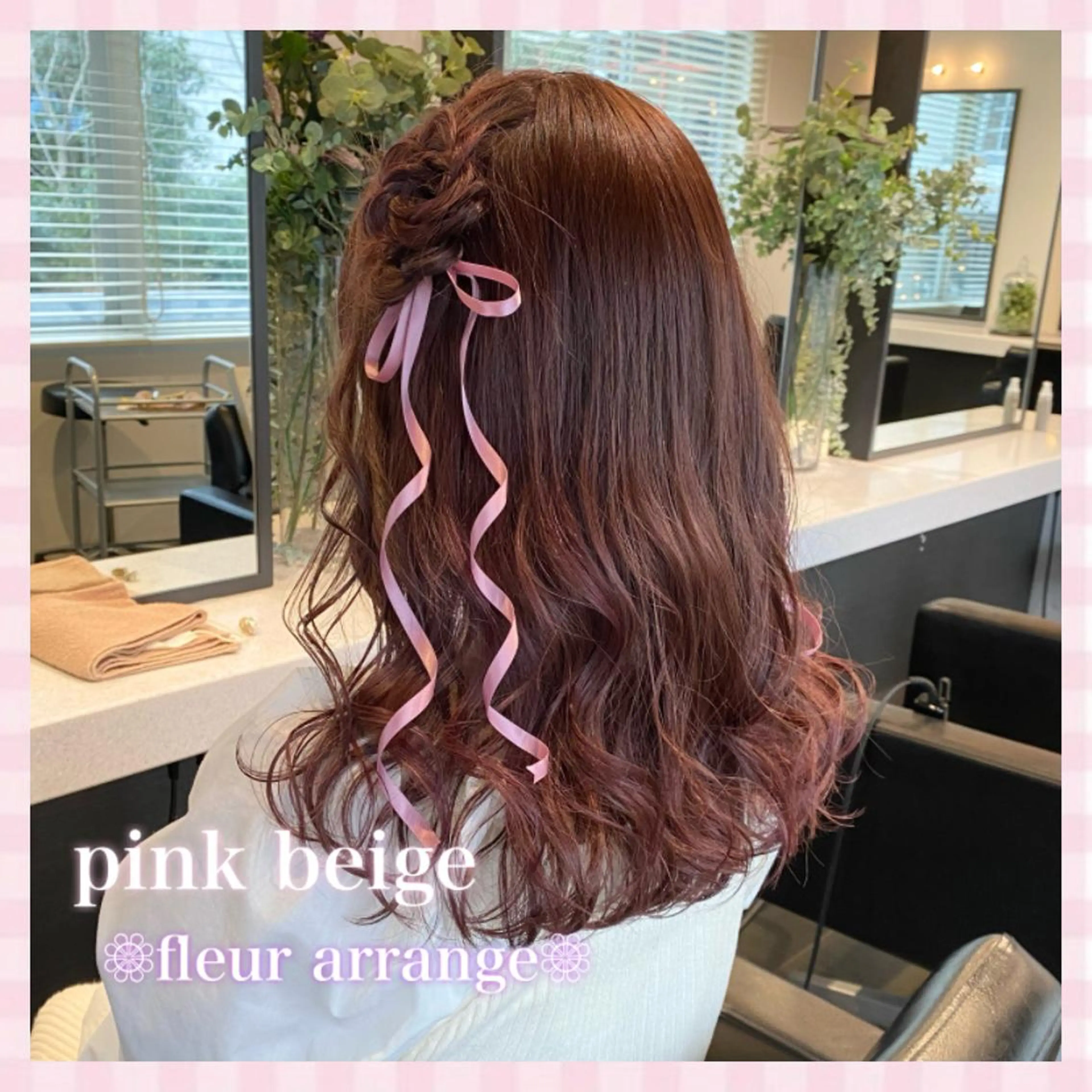 セミロング カラー ヘアアレンジ 💗ガーリーヘア🎀 saki💗のヘアスタイル