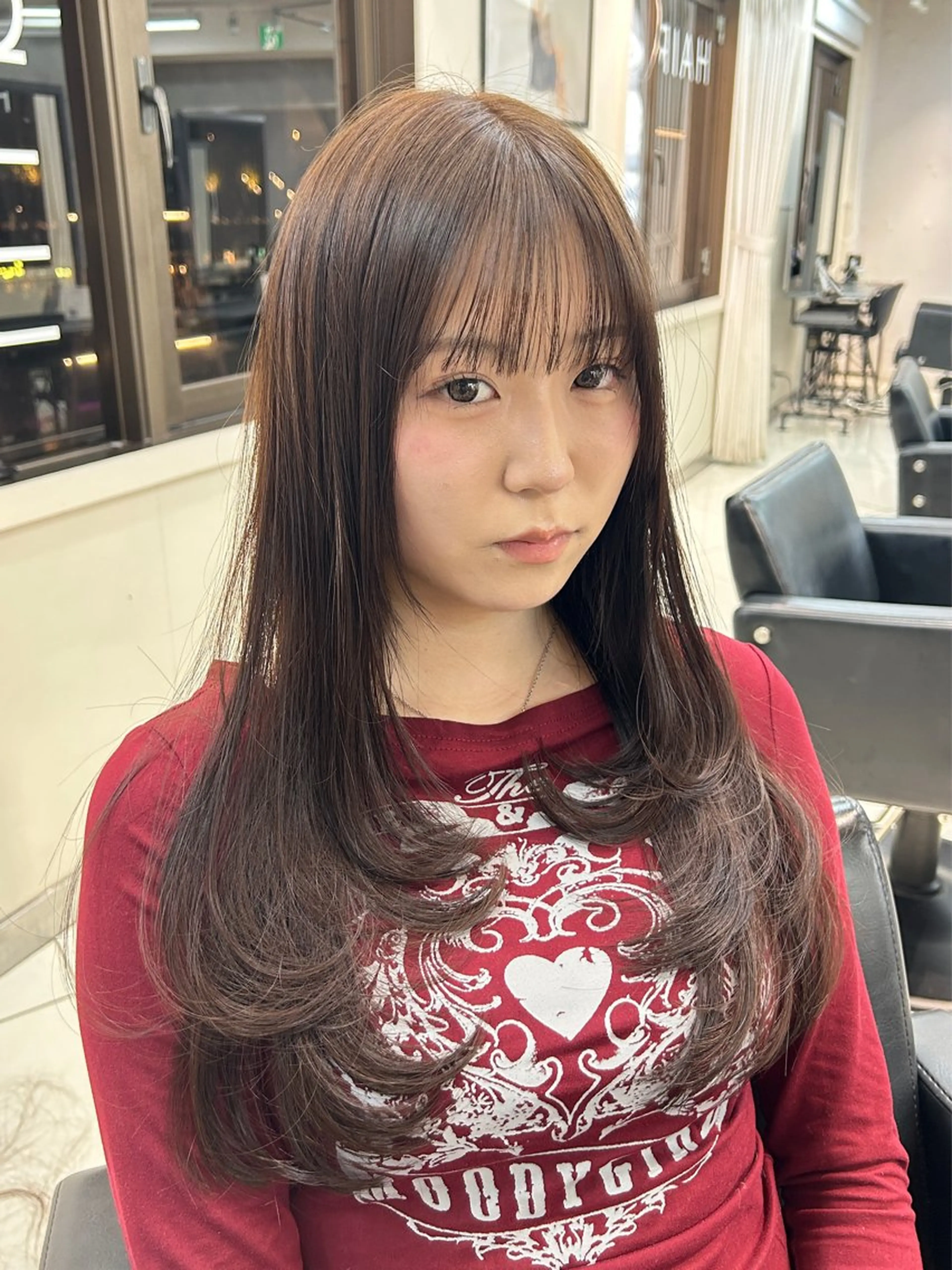 ロング レイヤー×ツヤカラー 渋谷/kougaのヘアスタイル