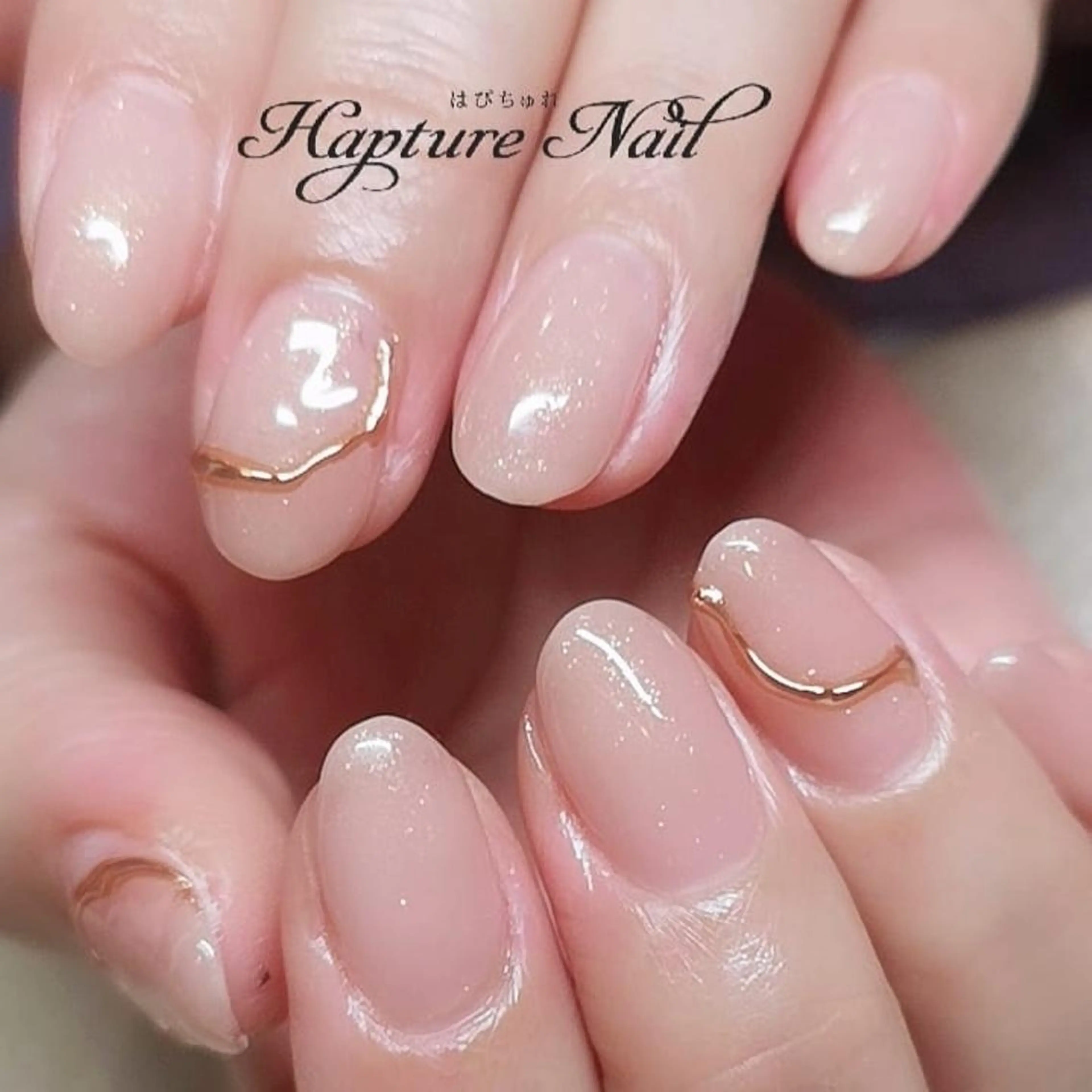 ネイル アートネイル ゴールド ミラーネイル ニュアンスネイル オフィスネイル m- Hiroのネイルデザイン