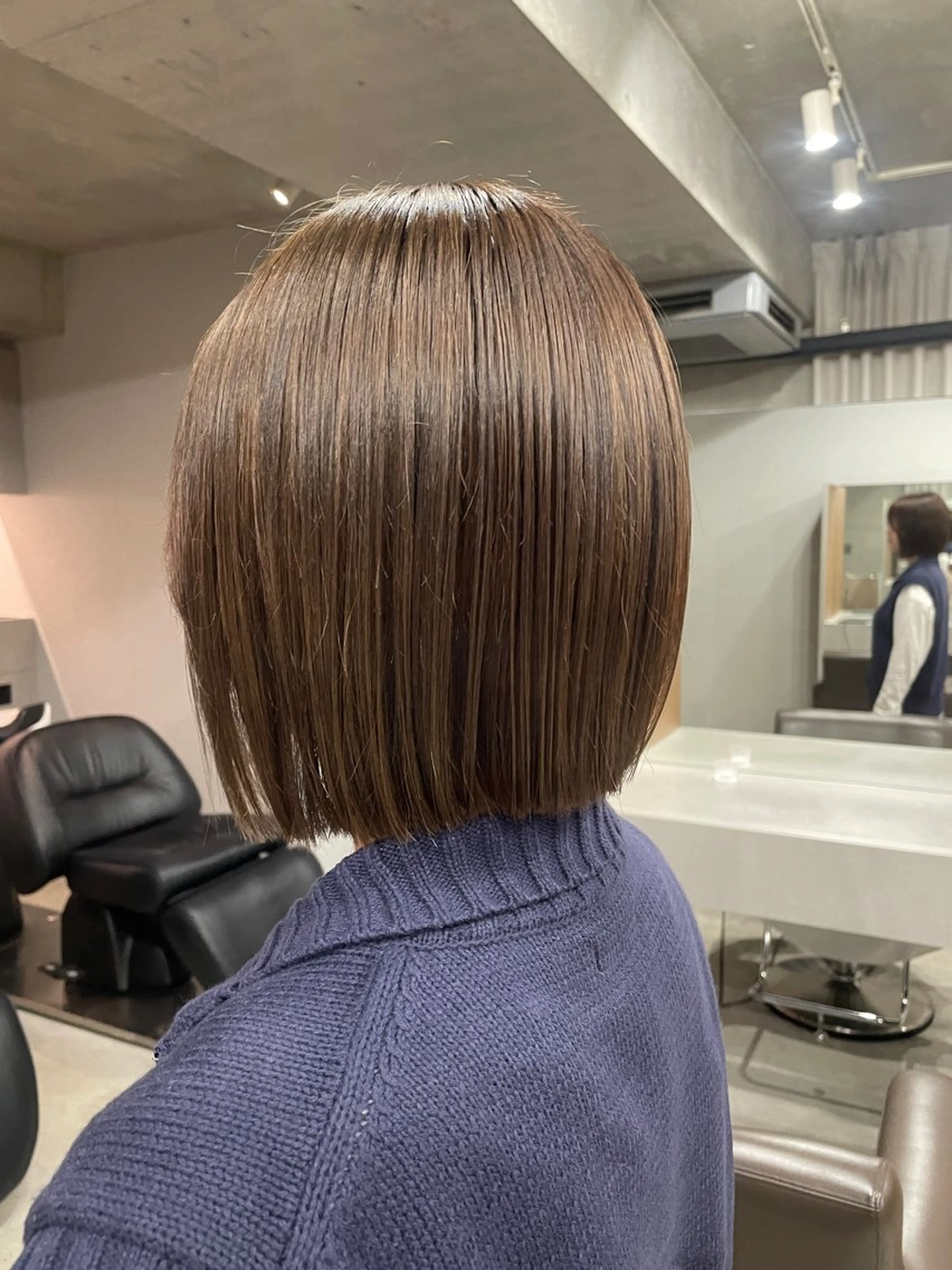 ミディアム カラー カット ヘアカラー トリートメント 表参道/髪質改善・ 透明感 colorのヘアスタイル