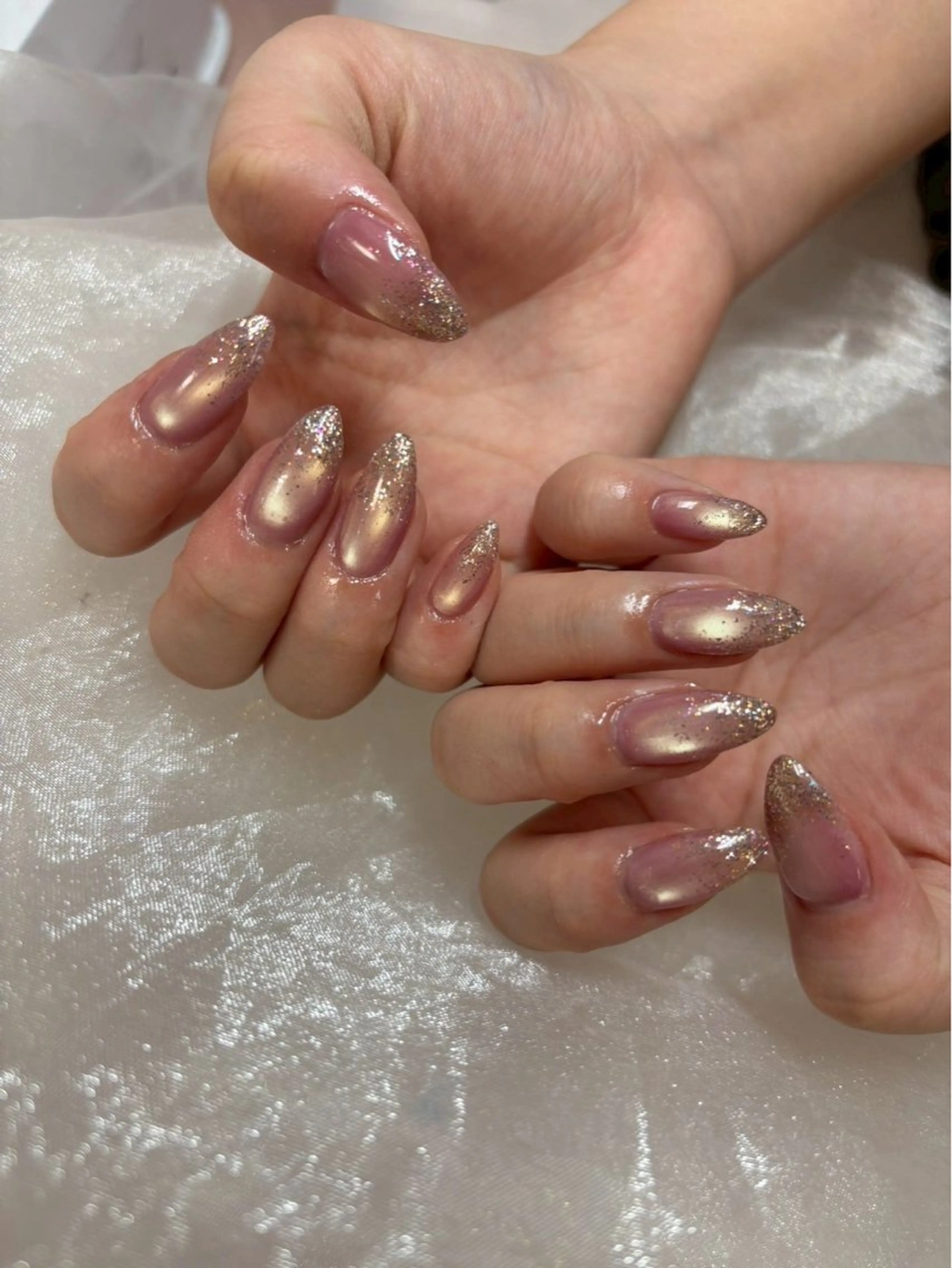 ネイル フットネイル ジェルネイル グリーン マグネットネイル パラジェル ハンドネイル lalaroom. nailsalon航空公園店所属・lala room.のネイルデザイン