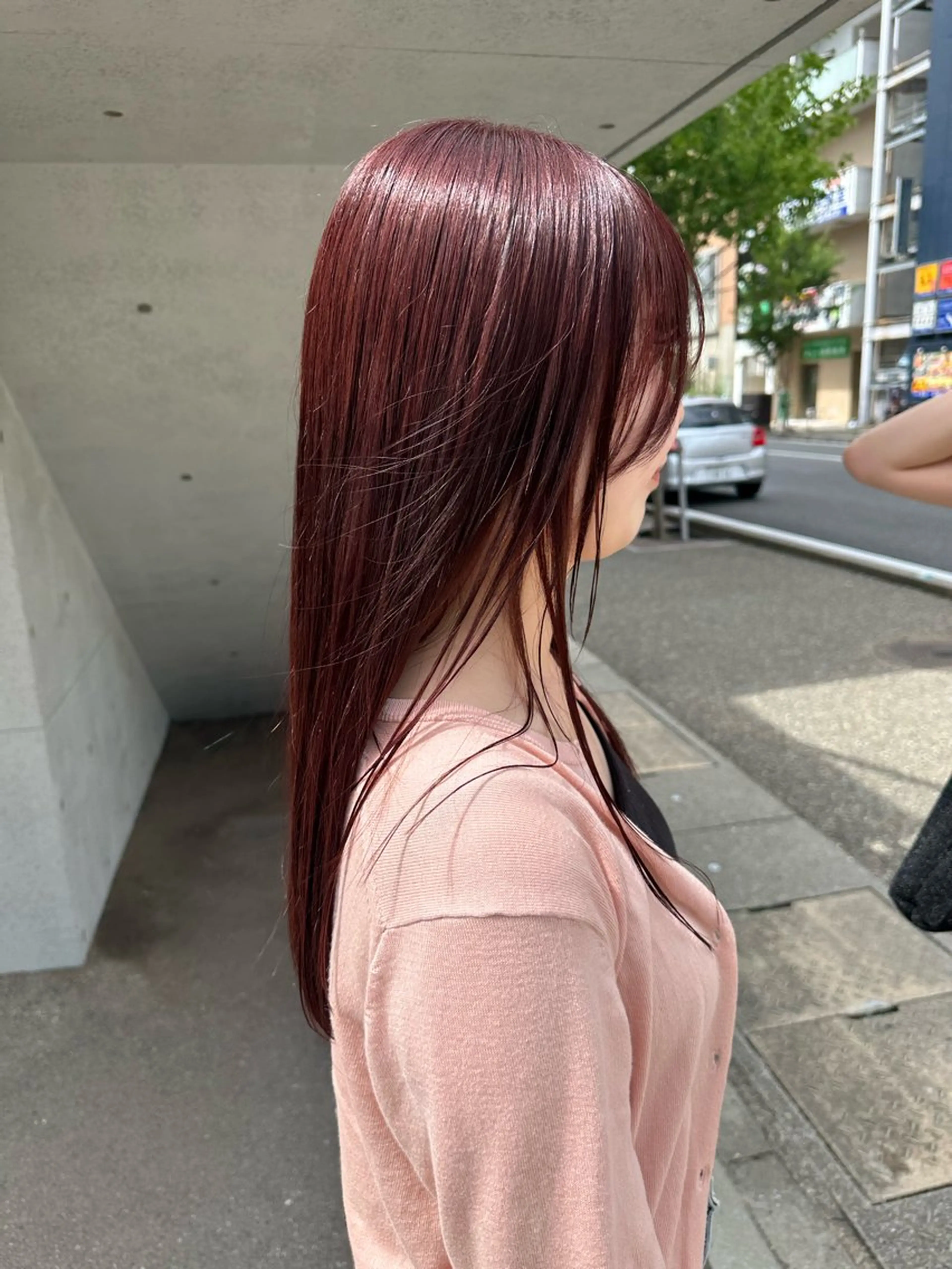 ロング カラー レッドカラー AYAKASA 暖色カラー/レイヤーのヘアスタイル
