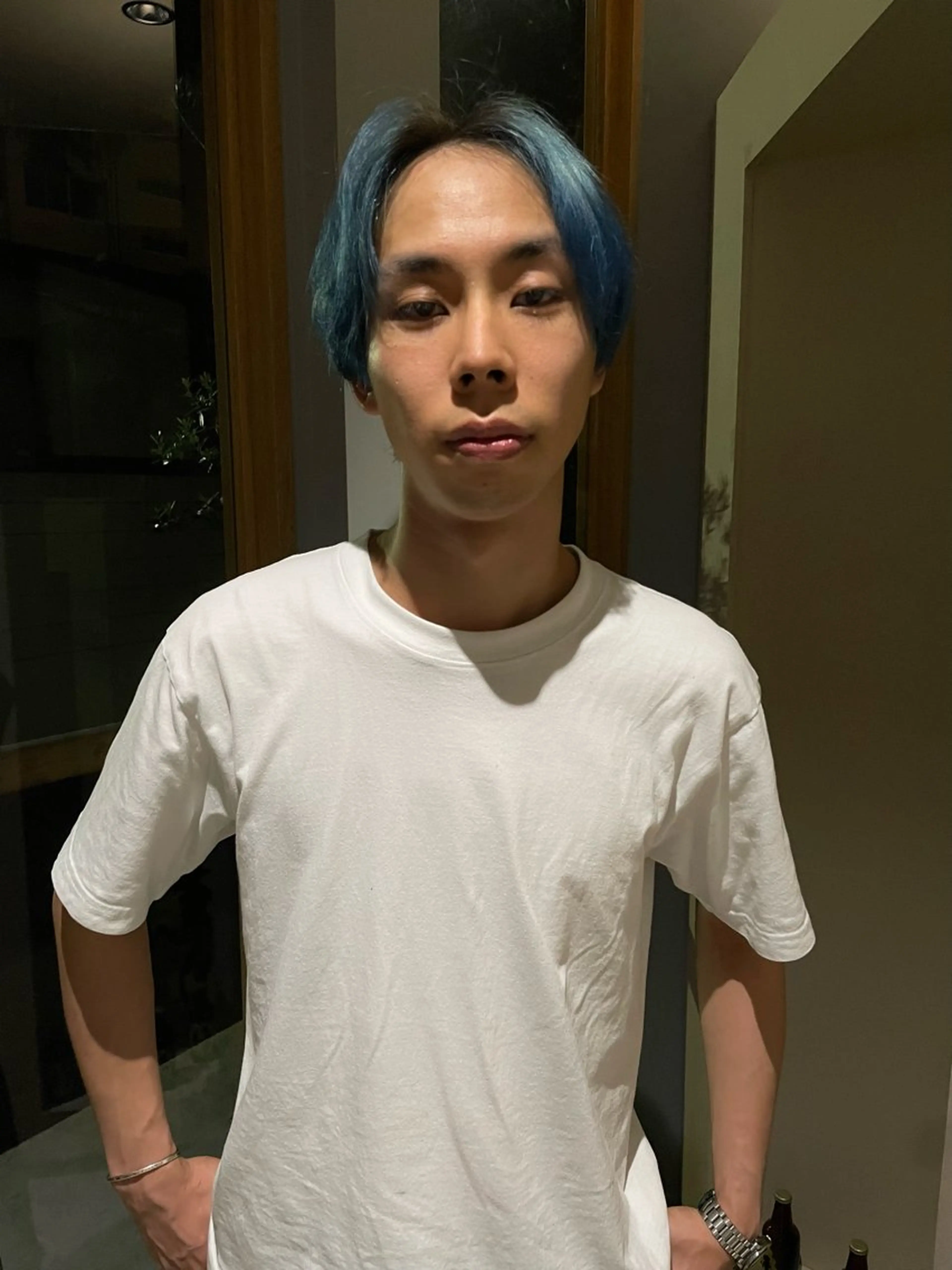 カラー メンズ 善財 康葵のヘアスタイル