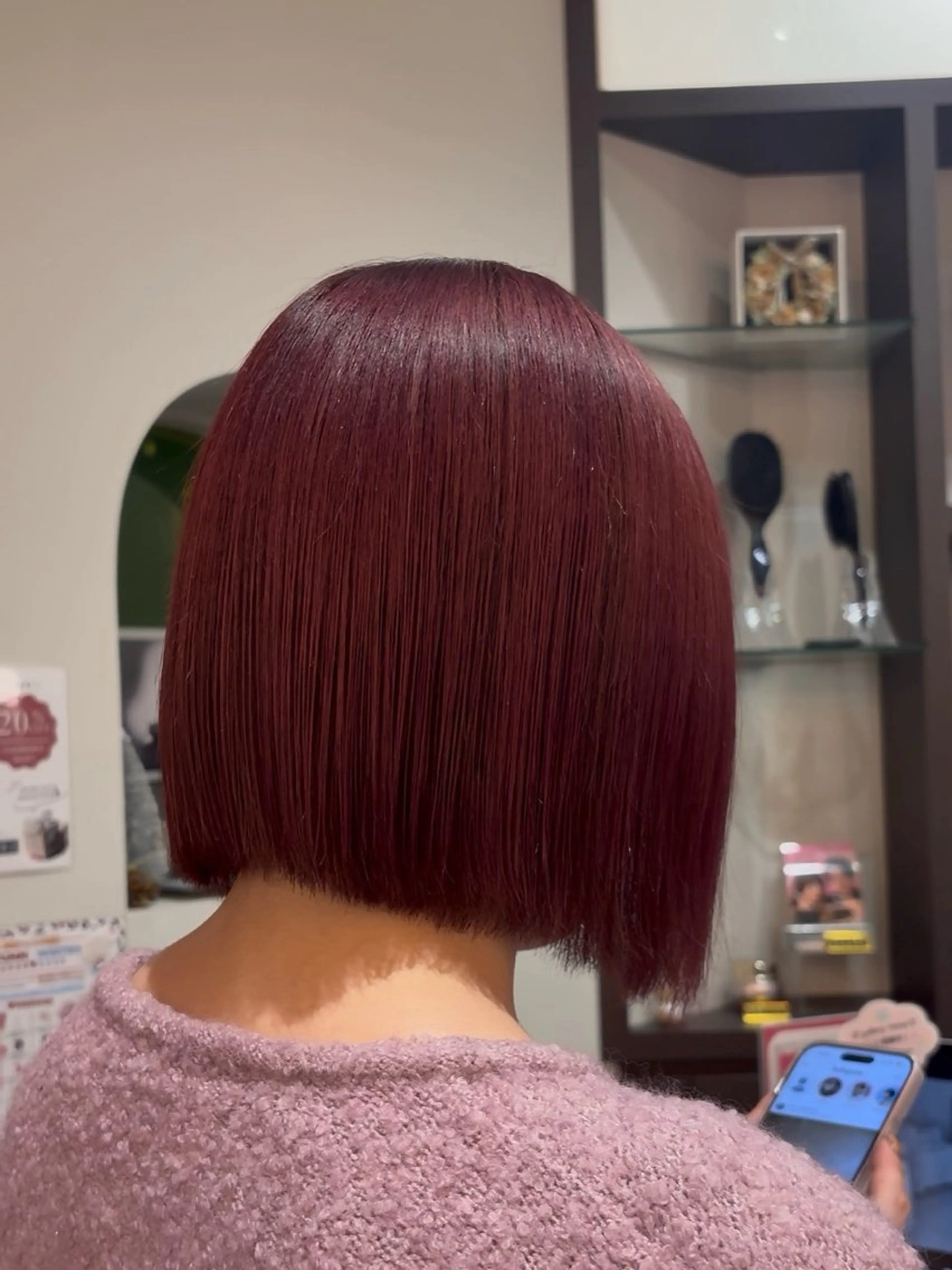 ショート カラー ピンクカラー バイオレットカラー トリートメント ヘアカラー トリートメント Amas ⌇みくのヘアスタイル