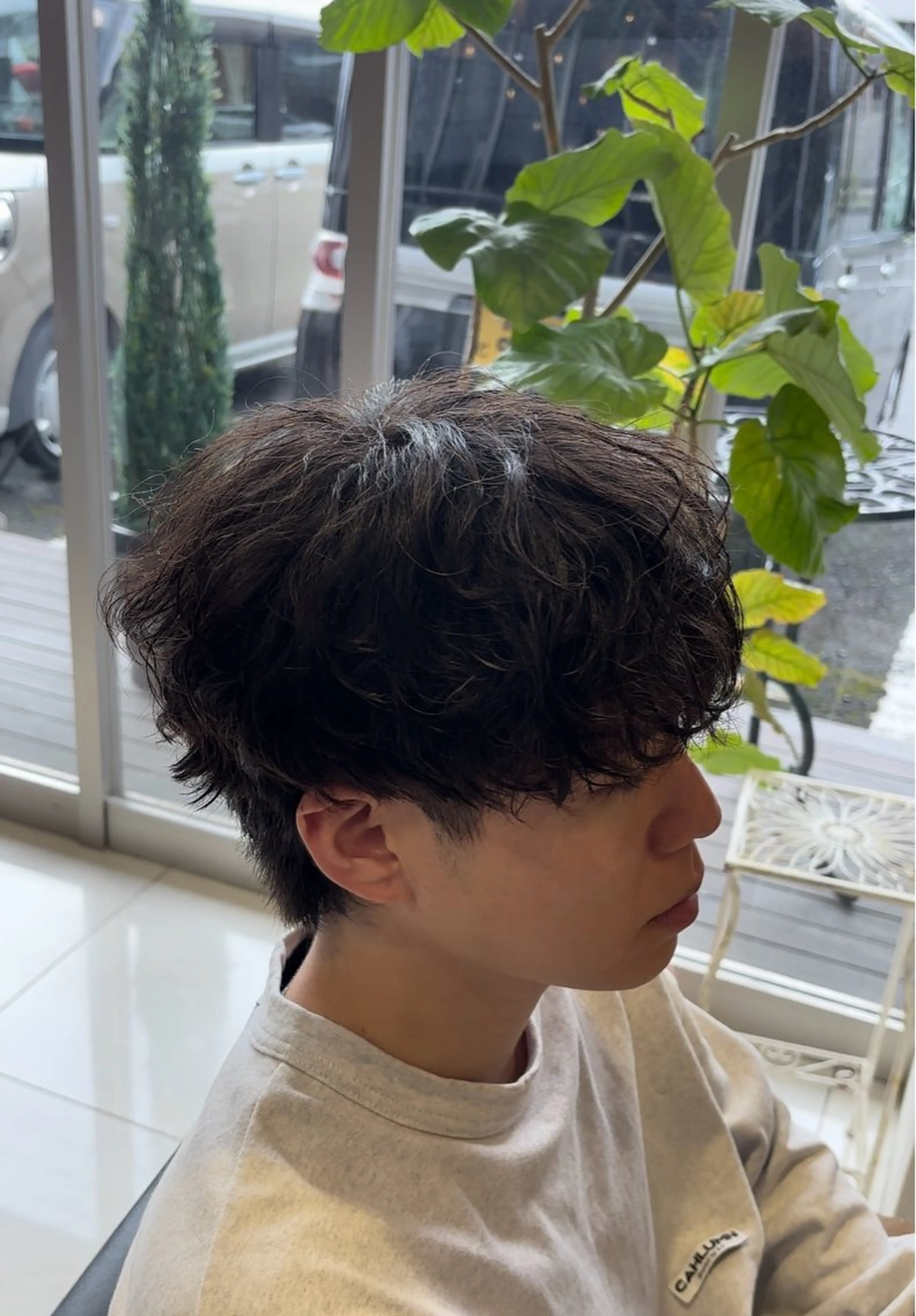 ショート パーマ メンズ メンズパーマ カット パーマ 静岡/草薙パーマ メンズバレイヤージュのヘアスタイル