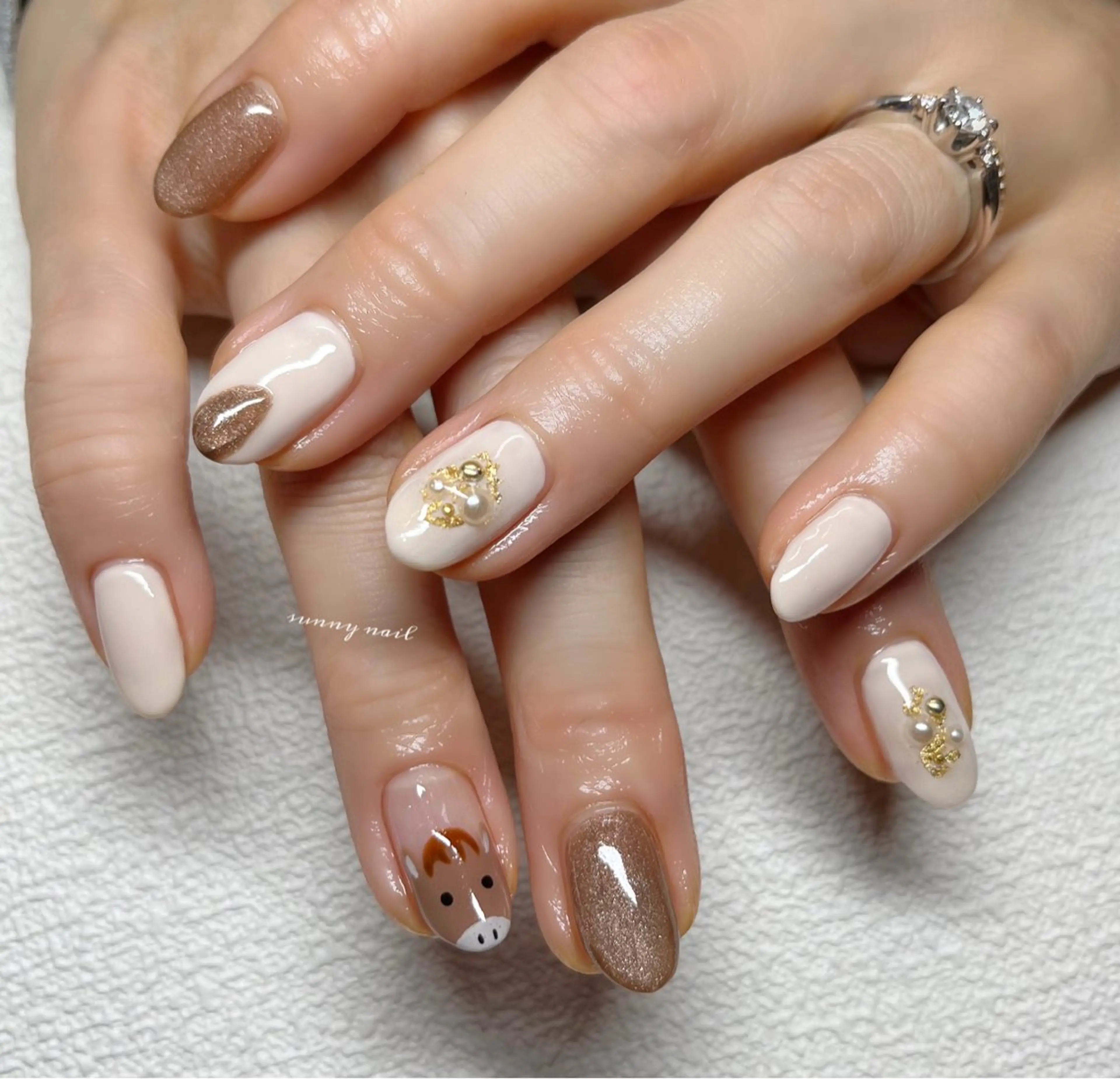 ネイル ジェルネイル パラジェル ぷっくりネイル sunny nailのネイルデザイン