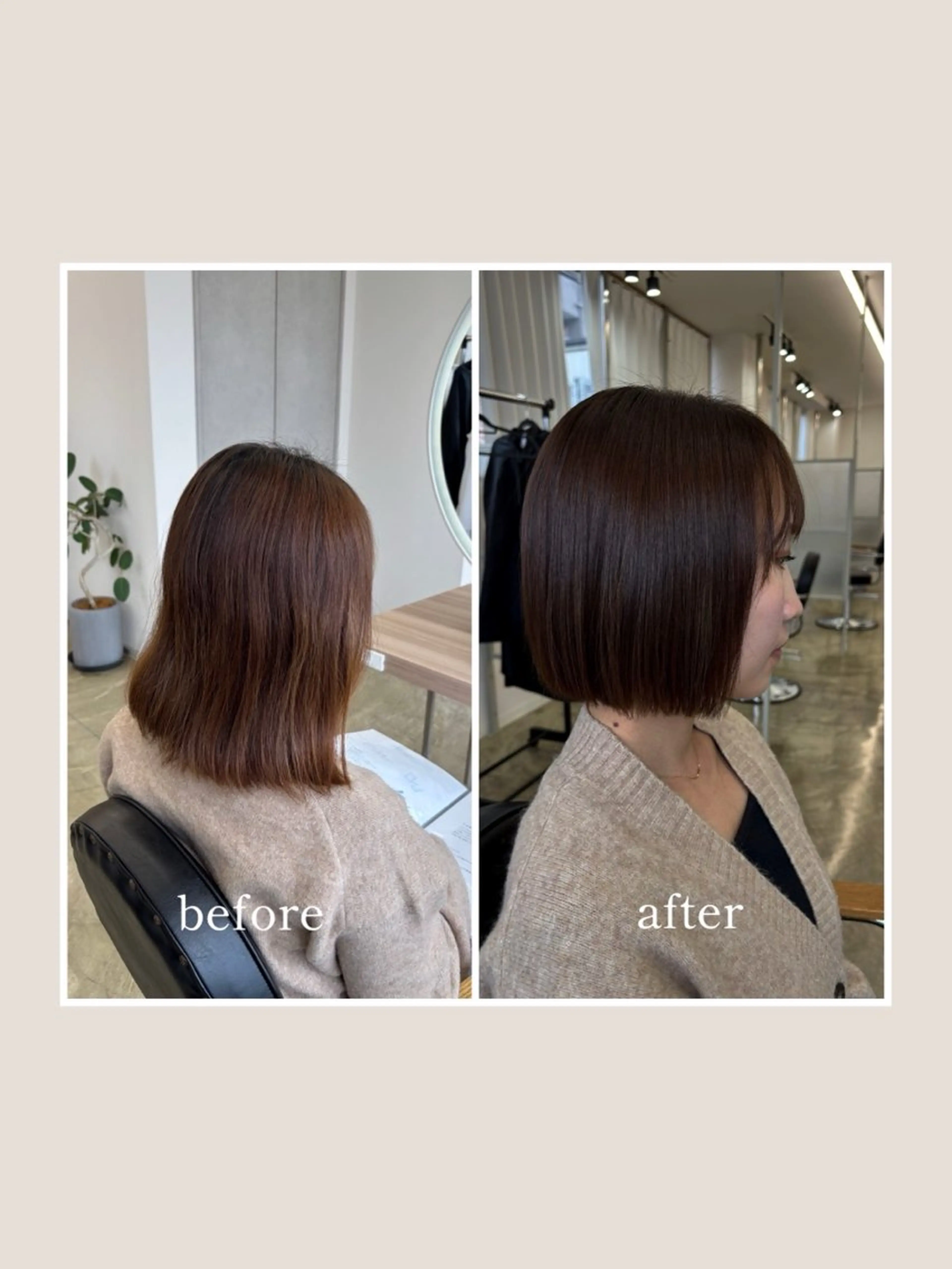 ショート ボブ カット ヘアカラー トリートメント 髪質改善/艶髪🫧 廣野暖花のヘアスタイル