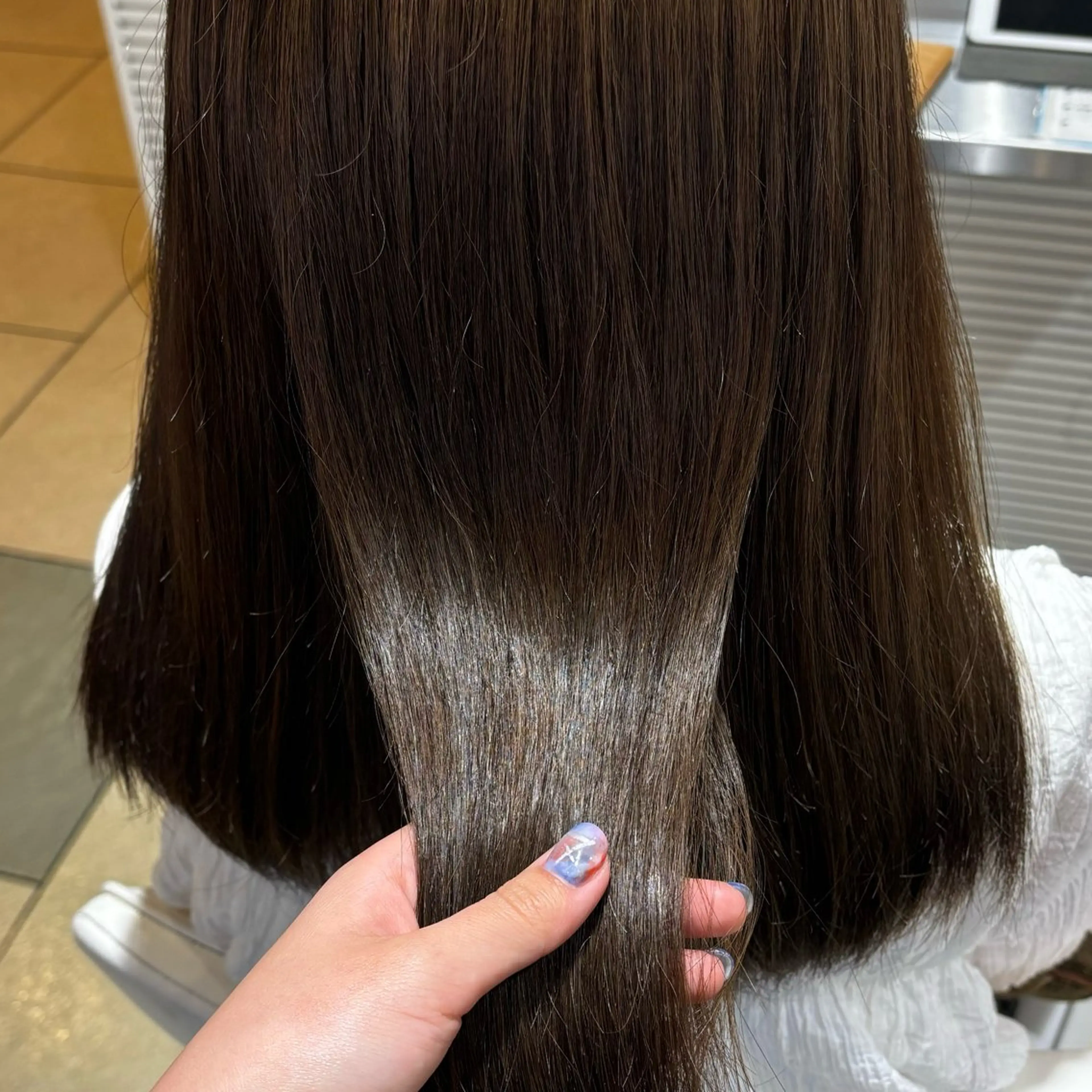 セミロング カラー 奈那美🌸 韓国ヘア🌸透明感のヘアスタイル