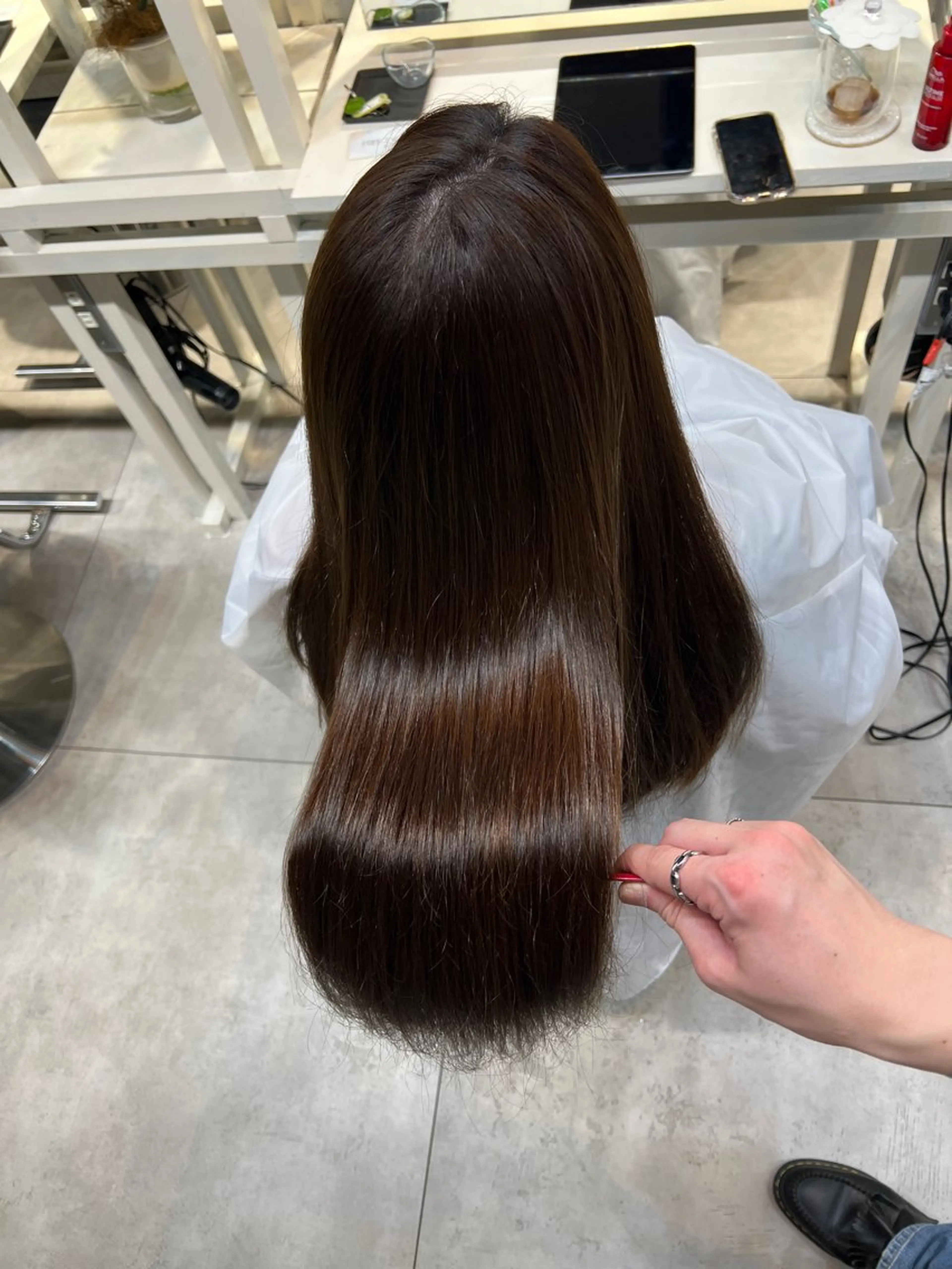 セミロング カット ヘアカラー トリートメント 透明感カラー/恵比寿 /レイヤーカット大場のヘアスタイル