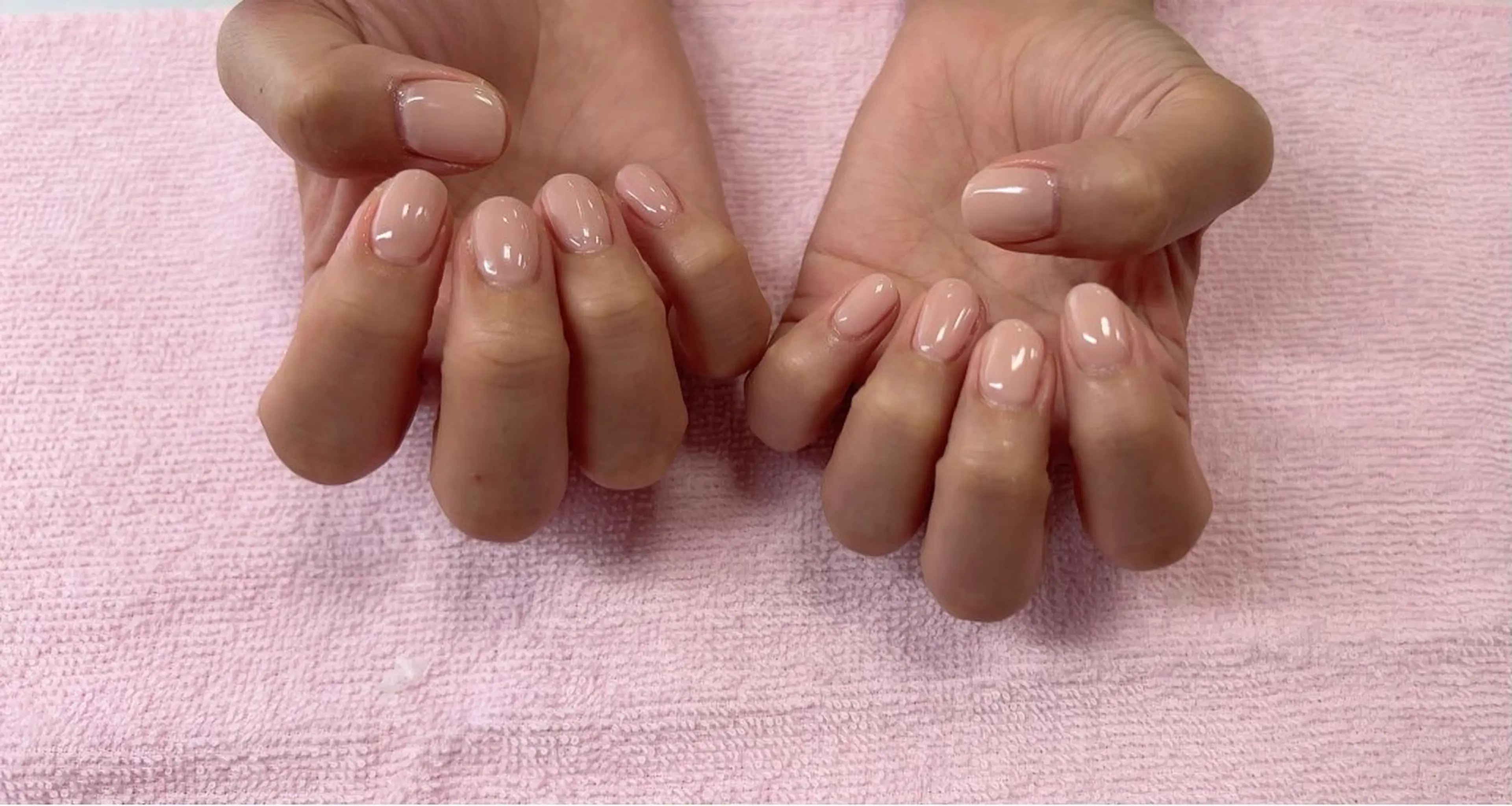 ネイル ピンク ピンクベージュ 高橋 愛華のネイルデザイン