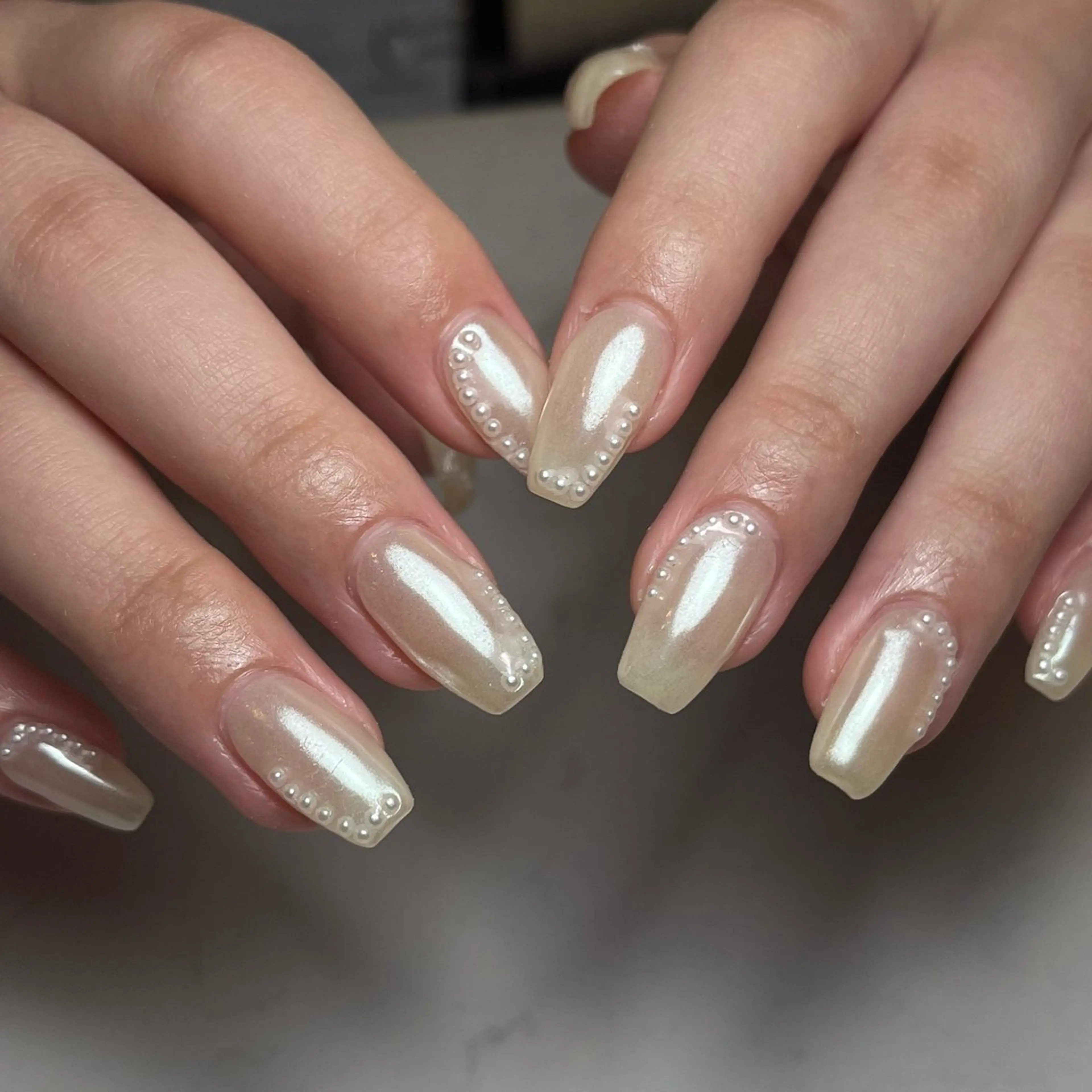 ネイル ハンドネイル 0203ムニムサン 💙Harukaのネイルデザイン