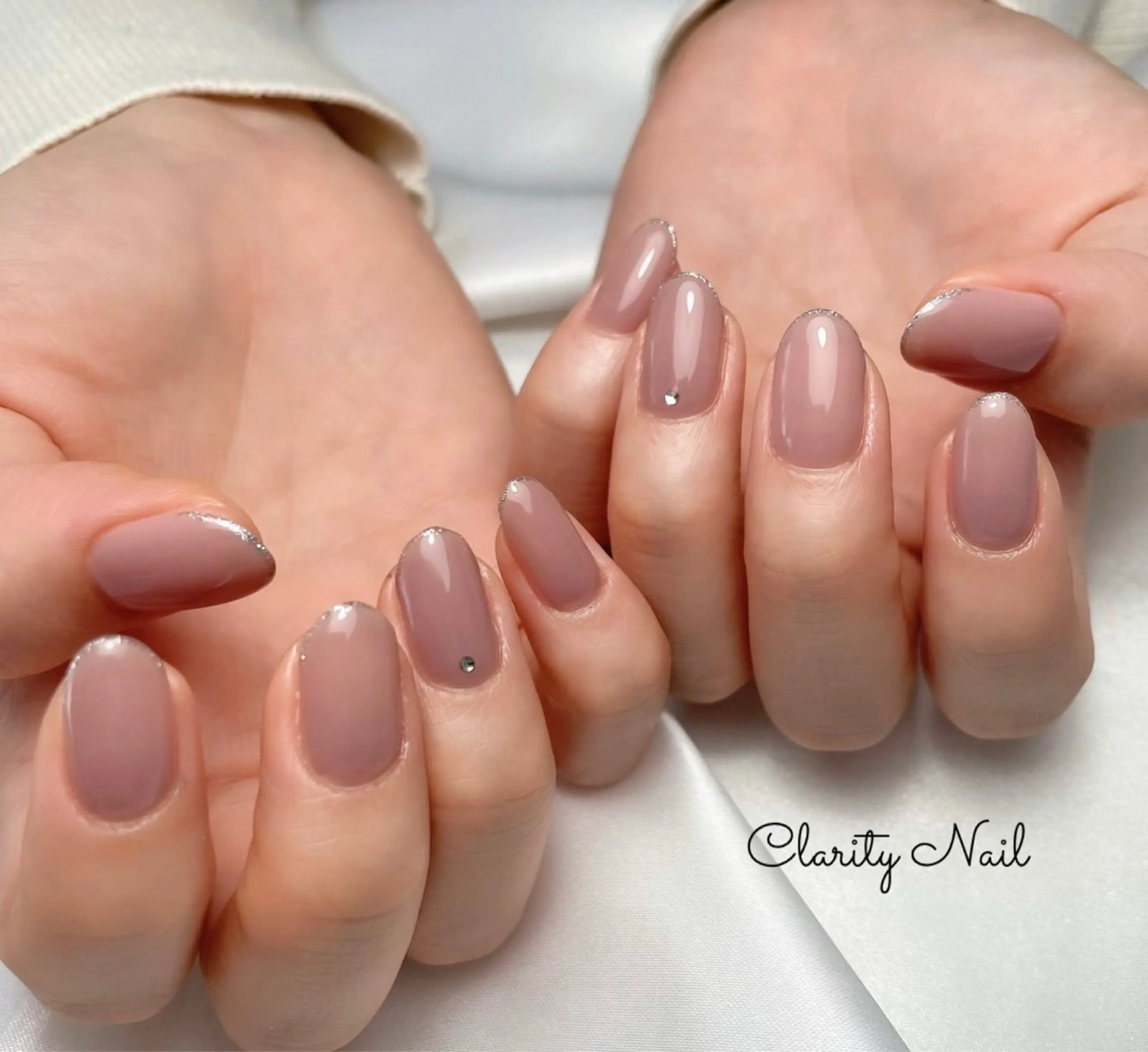 ネイル ラメ(グリッター) ワンカラーネイル ハンドネイル Clarity Nailのネイルデザイン