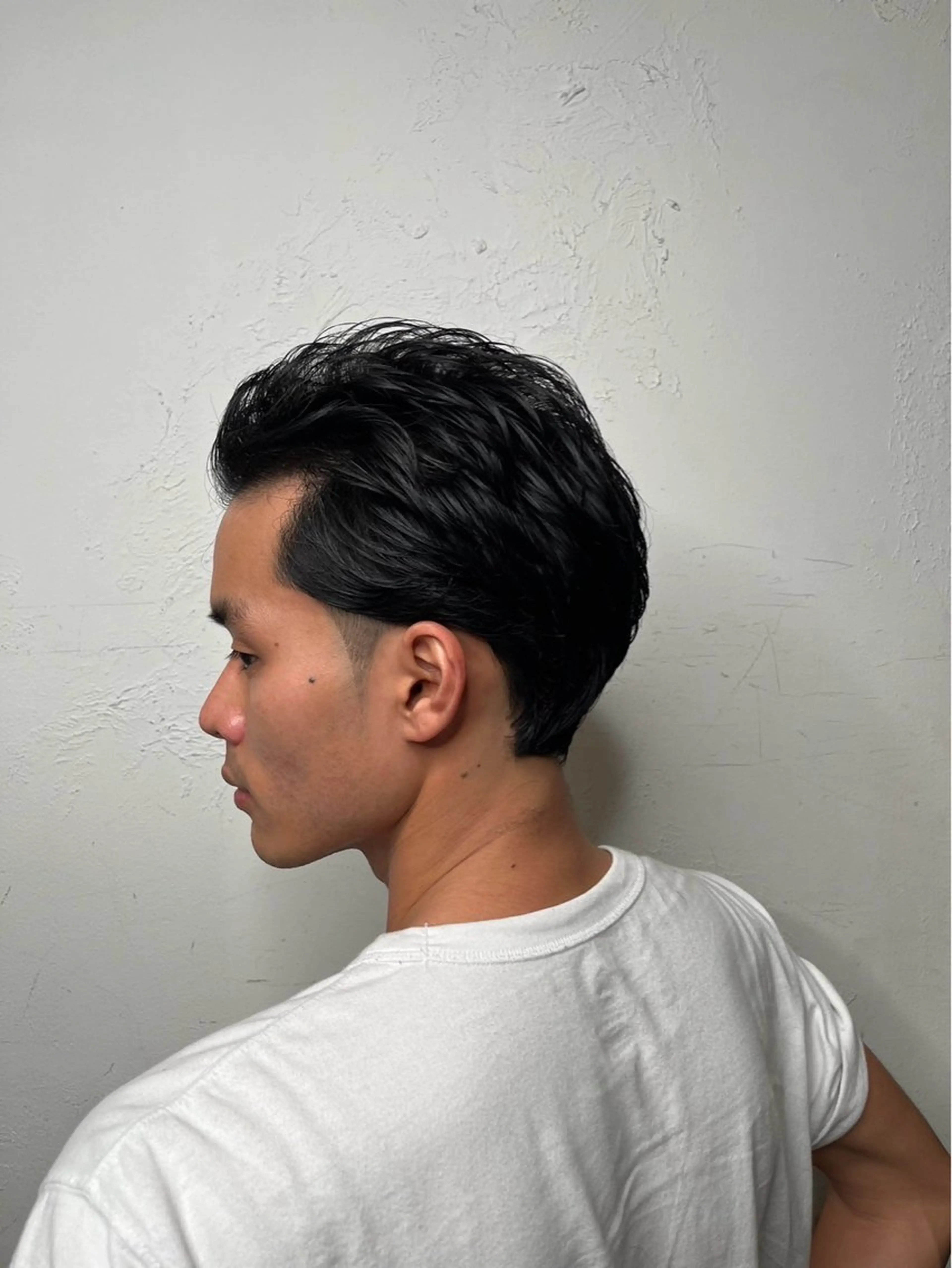 ショート メンズ センターパート ダウンパーマ フェードカット メンズハイライト メンズパーマ カット トリートメント 💈メンズ特化💈 TASUKUのヘアスタイル