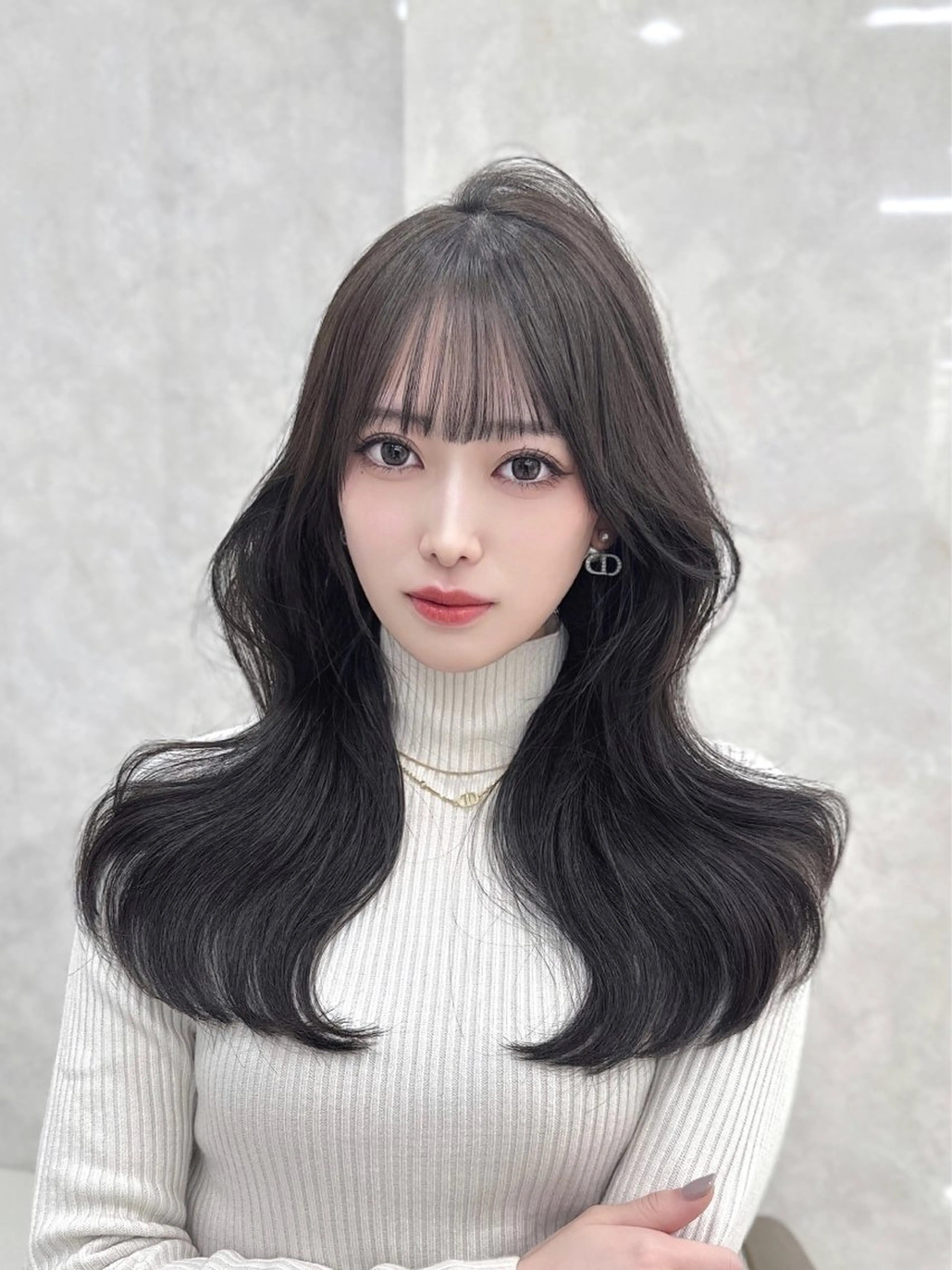 【🌟人気No.2プチイメチェン🌟】小顔前髪カット＋髪質改善透明感カラー🦋＋バイパーケアトリートメントサービス🧚の写真