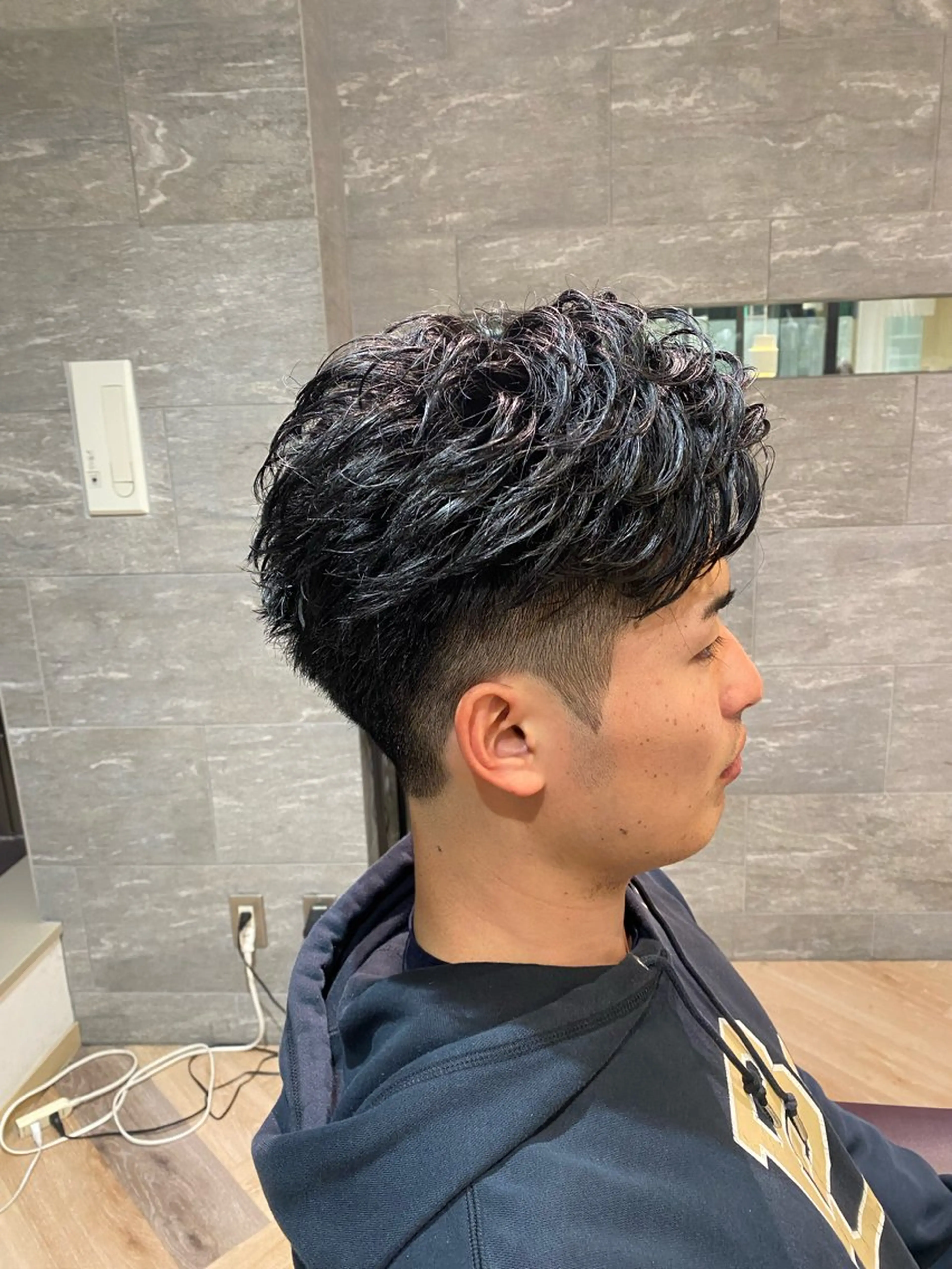 メンズ メンズ特化/フェザー /パーマ/伊勢元のヘアスタイル