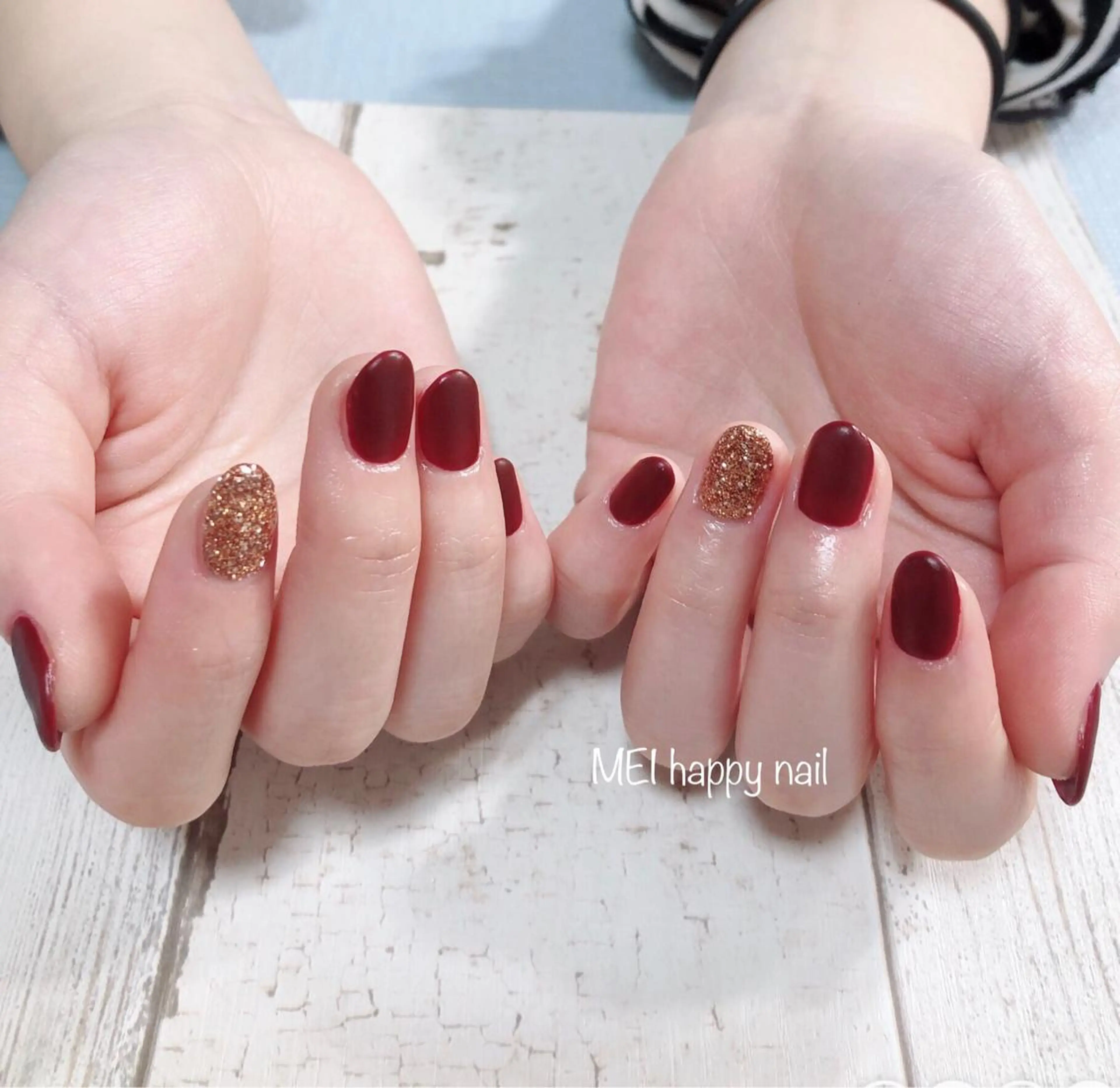 ネイル マットネイル 北浦和 自爪育成ケアのネイルデザイン