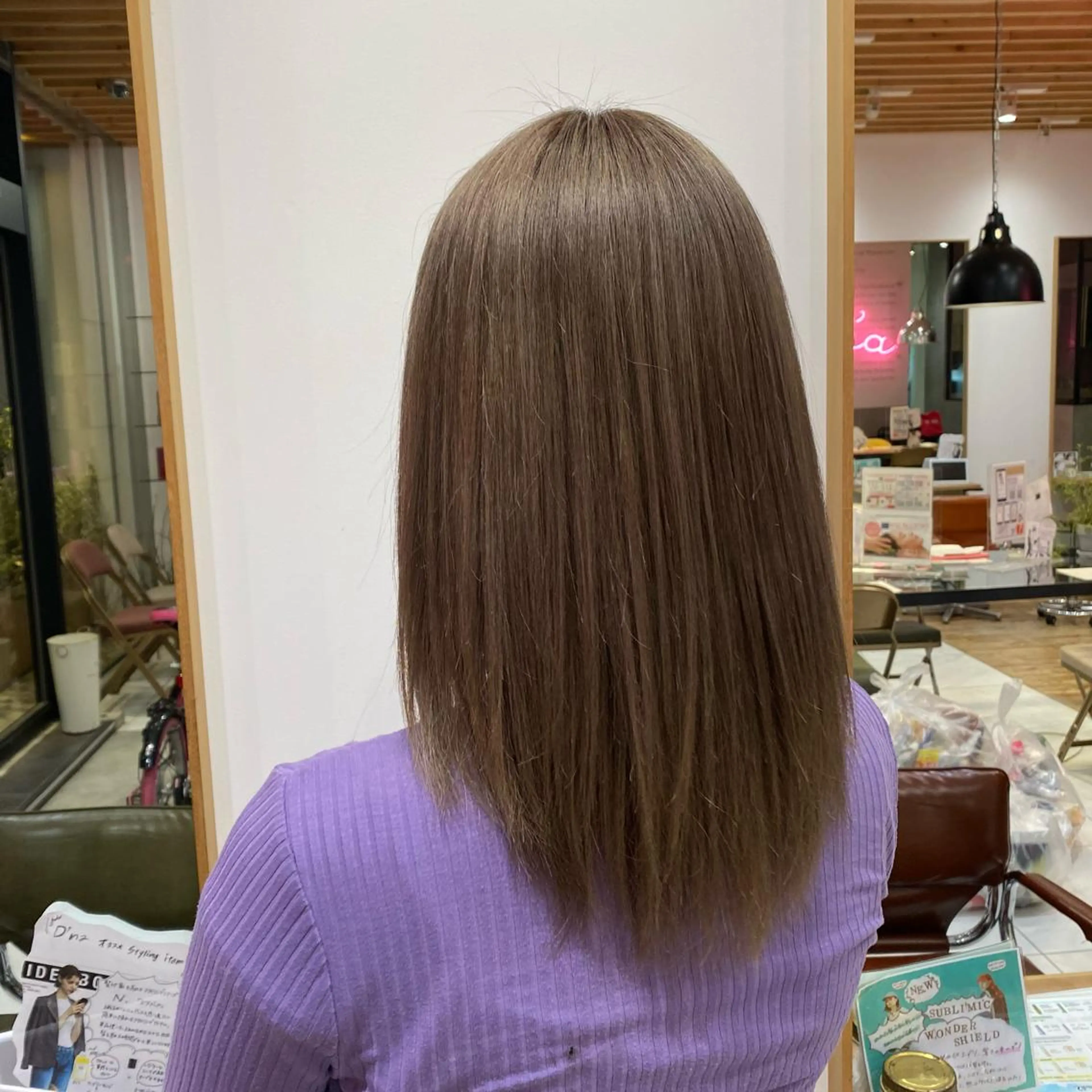 セミロング カラー ハイトーンカラー シルバー 卒業式のヘアスタイル ヘアカラー ｱｵﾇﾏﾐﾕ☁️ /ボブ/ハイトーン/のヘアスタイル