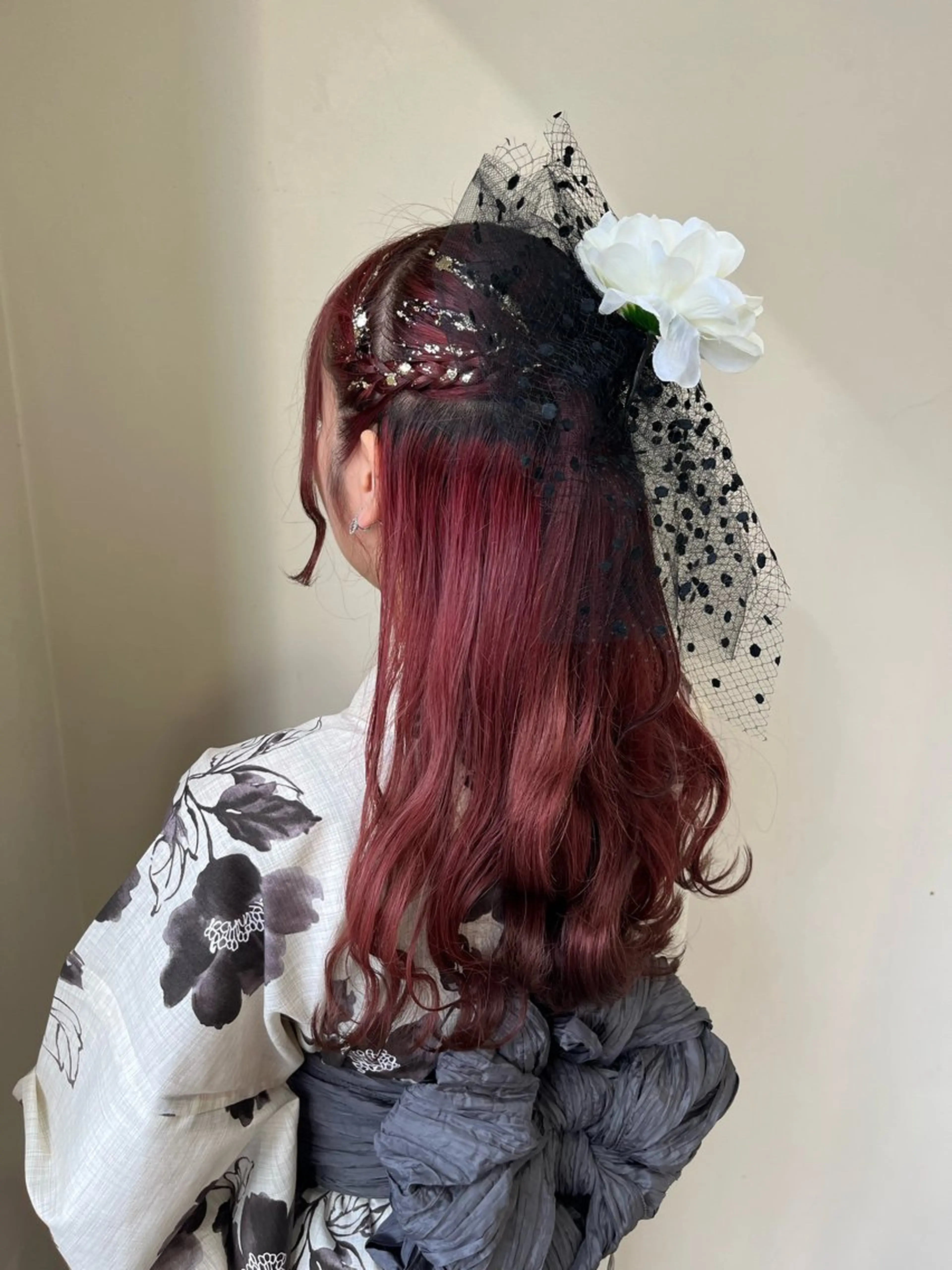 平日🫧浴衣着付け＋ヘアセット🎐  〈ペア予約ok‪‪❤︎‬〉の写真