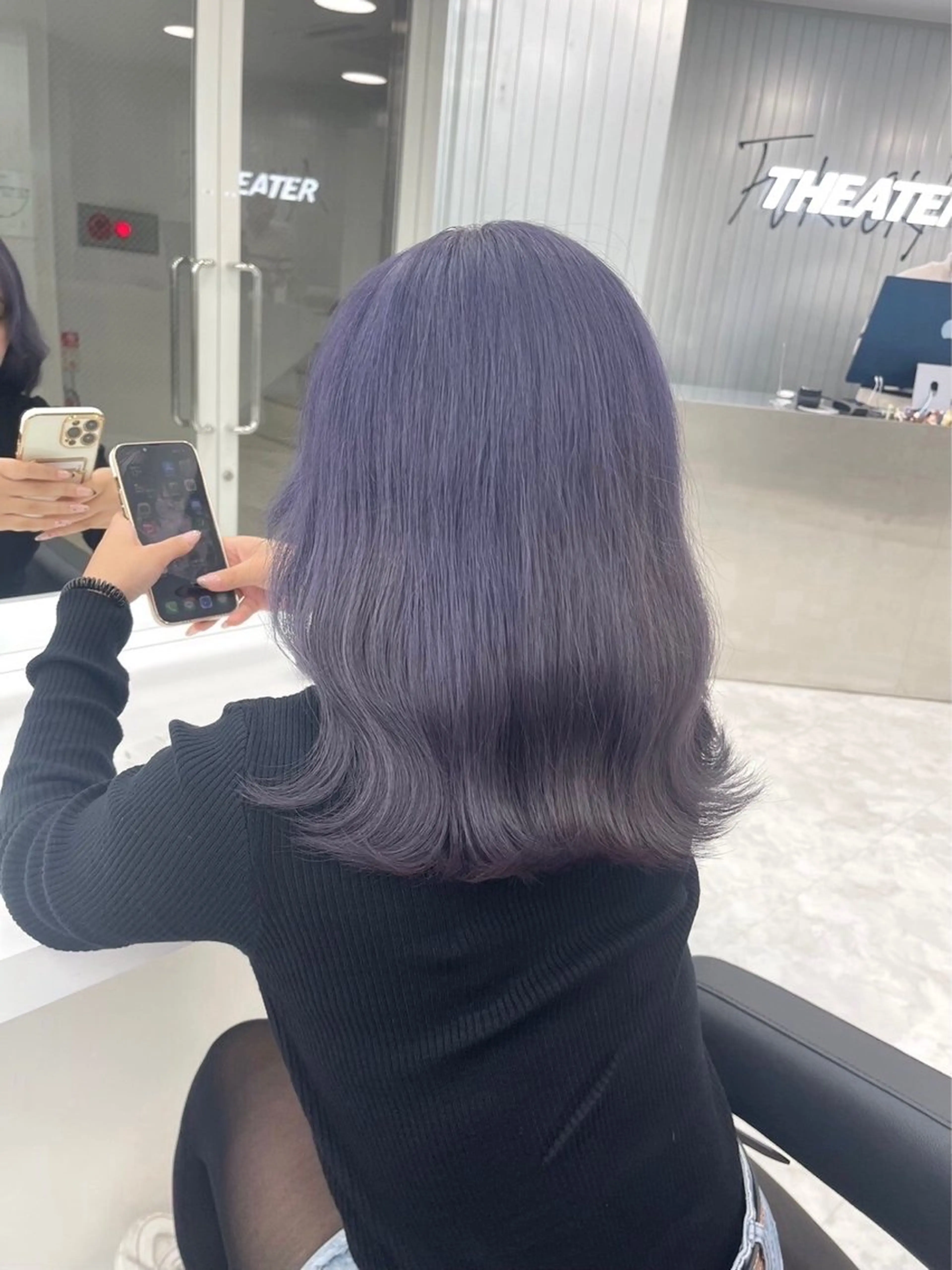 セミロング カラー ヘアアレンジ Ryo横浜韓国ヘア/ 曲がる縮毛矯正特化のヘアスタイル