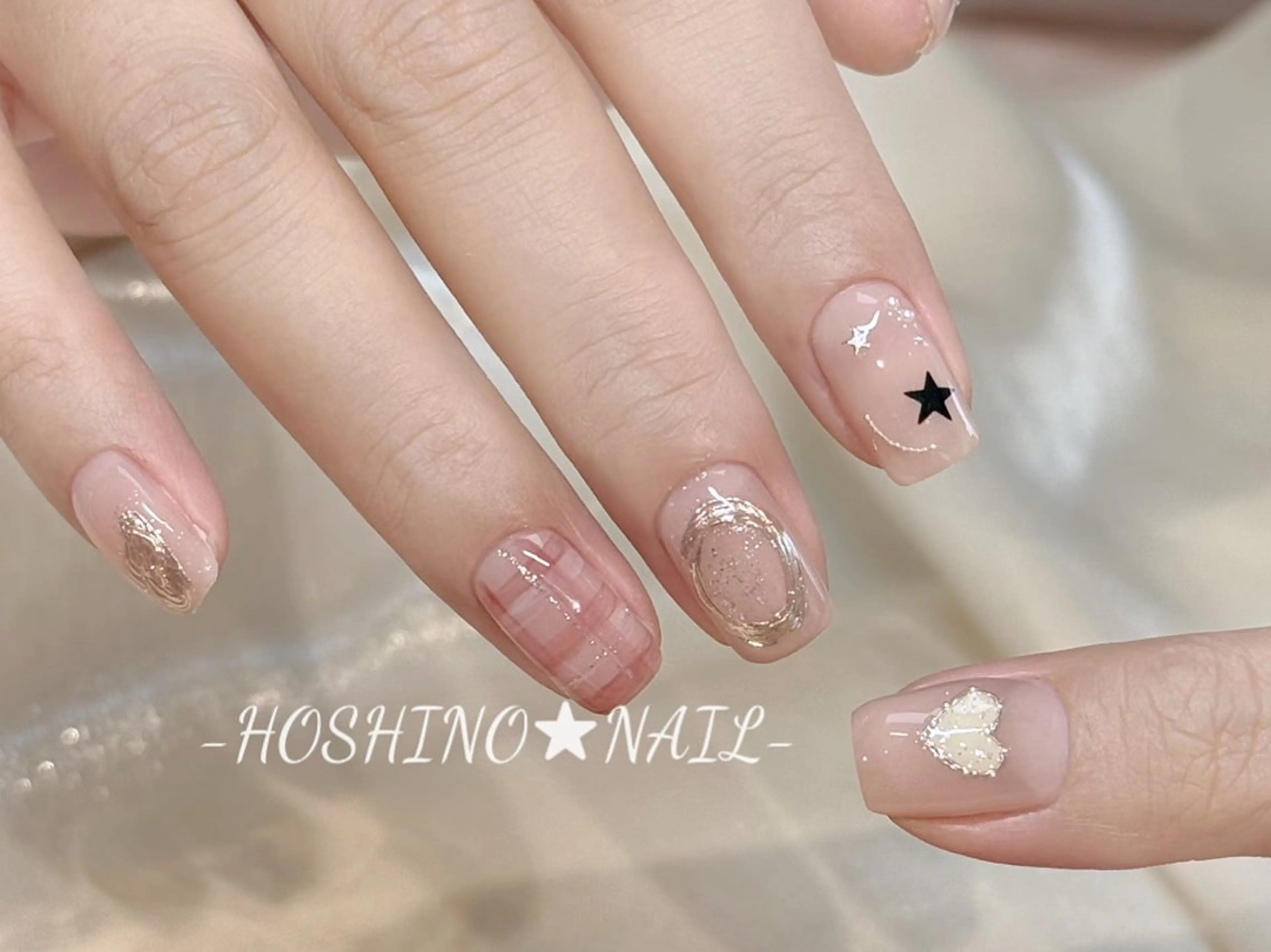 ネイル オーロラネイル チークネイル ドット フットネイル フレンチネイル ハンドネイル ★HOSHINO NAIL★新宿店のネイルデザイン