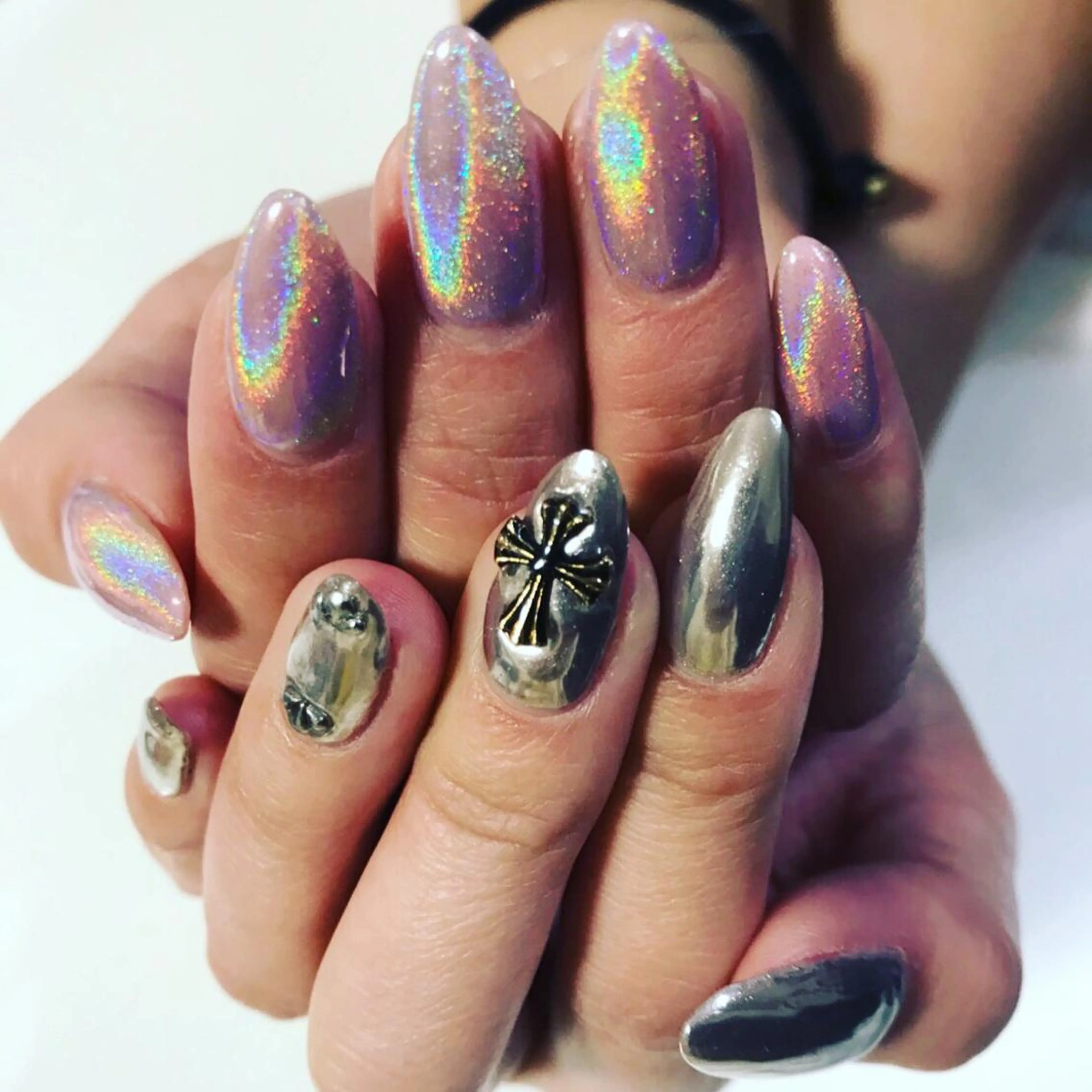 ネイル ミラーネイル ハンドネイル 高山 歩美のネイルデザイン