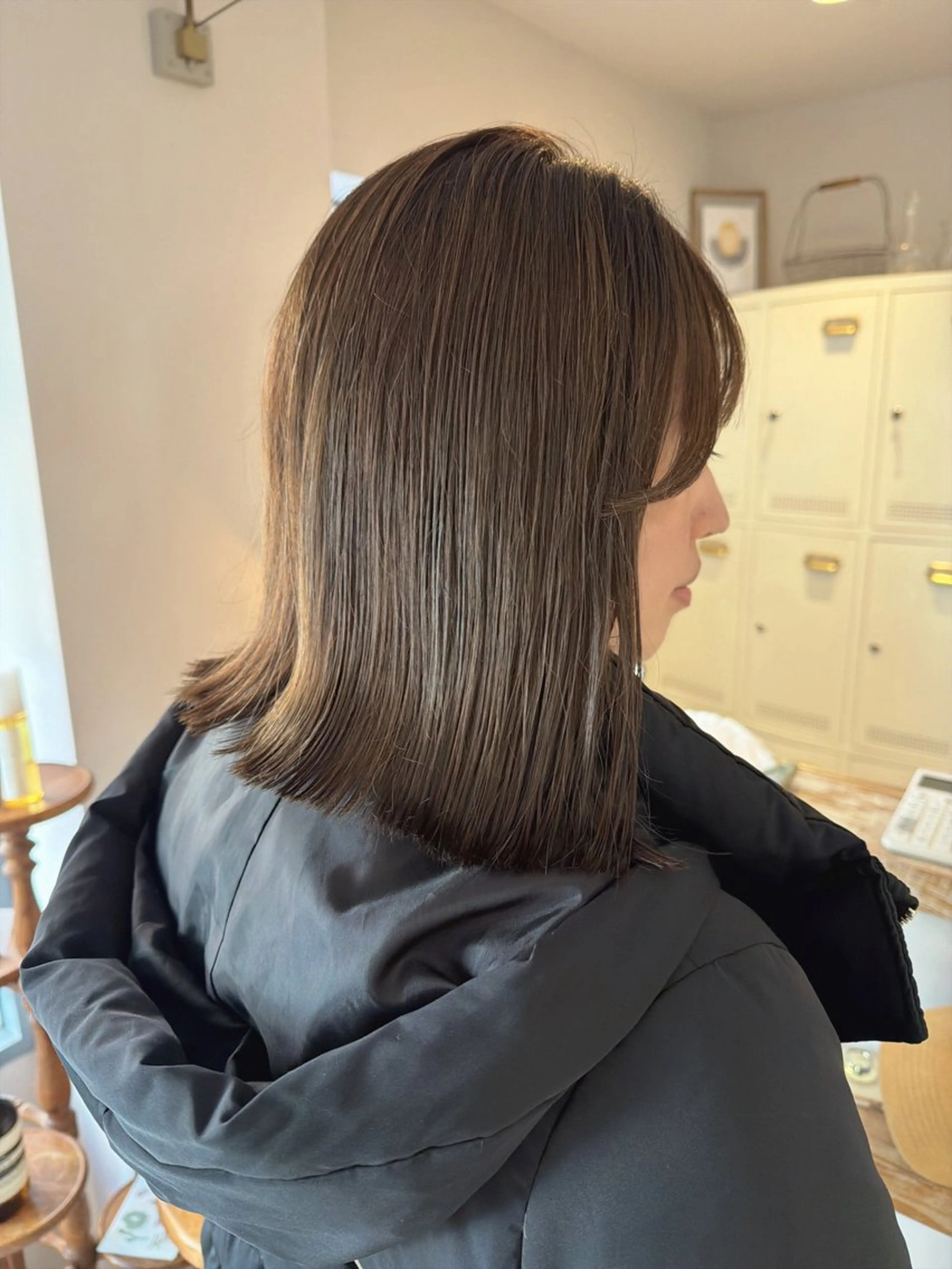 カラー 🎀調布仙川透明感オ リーブカラー干莉🎀のヘアスタイル